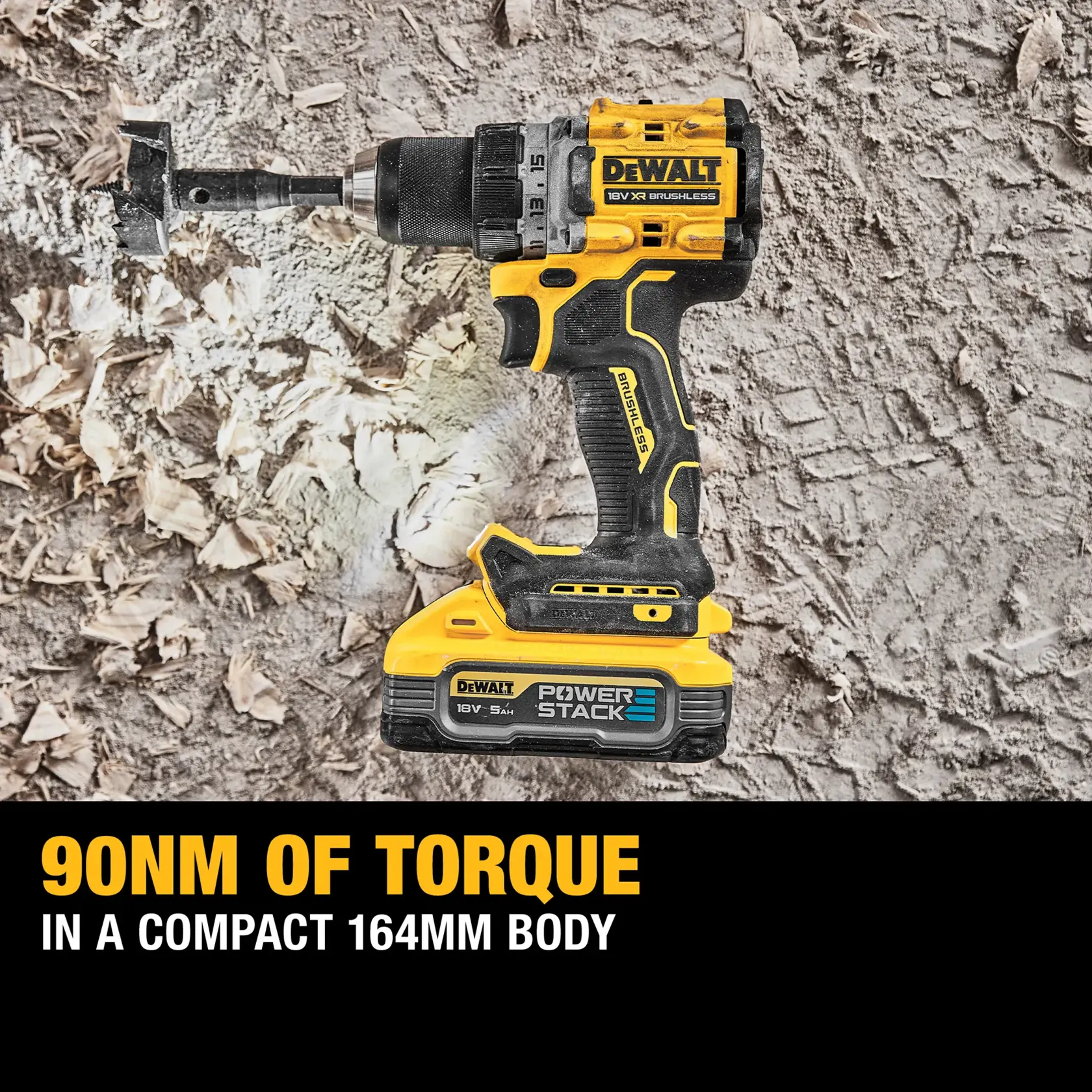 18V XR® Brushless Drill Driver - 2 X 5Ah POWERSTACK™ Batteries