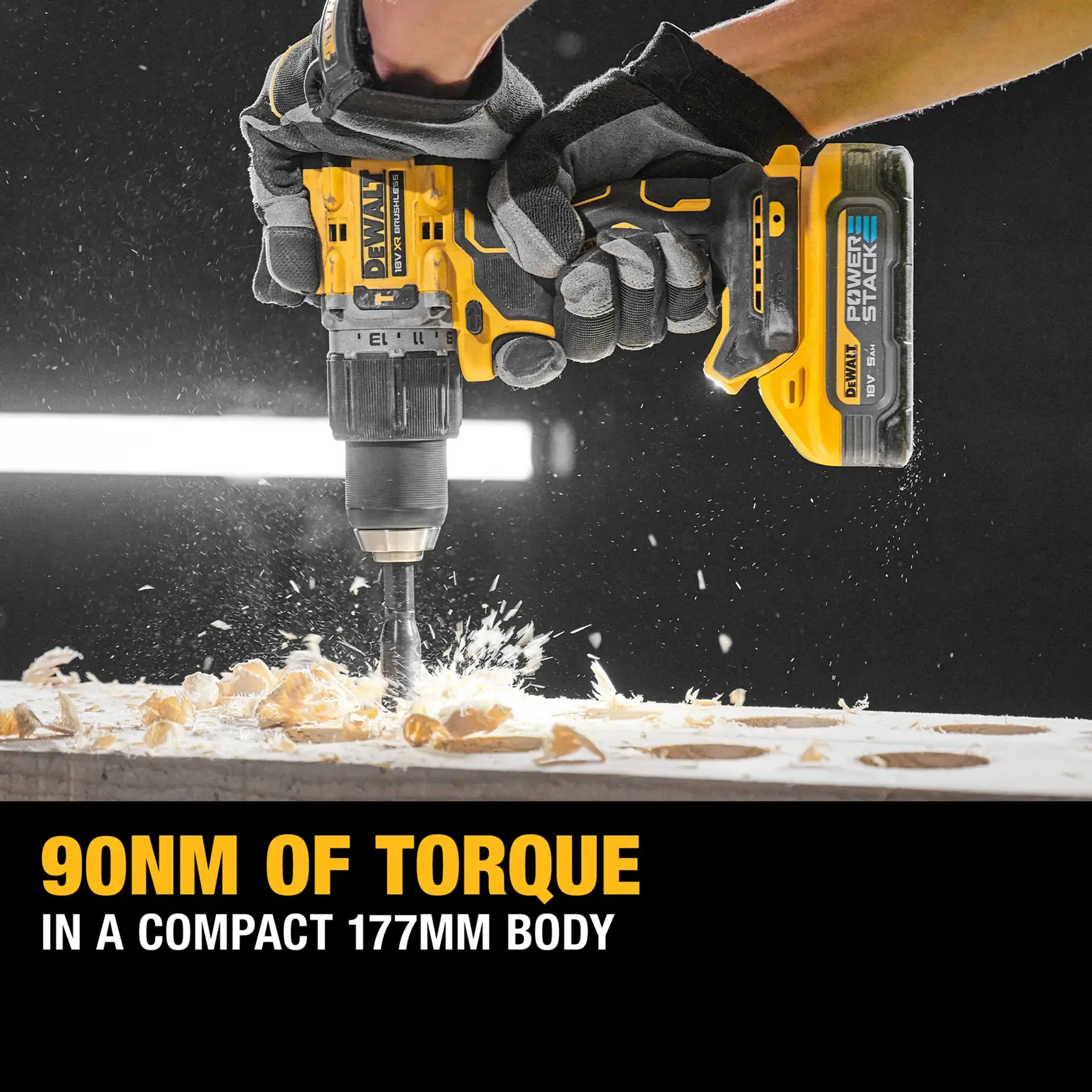 18V XR® Brushless Hammer Drill Driver - 2 X 5Ah POWERSTACK™ Battery