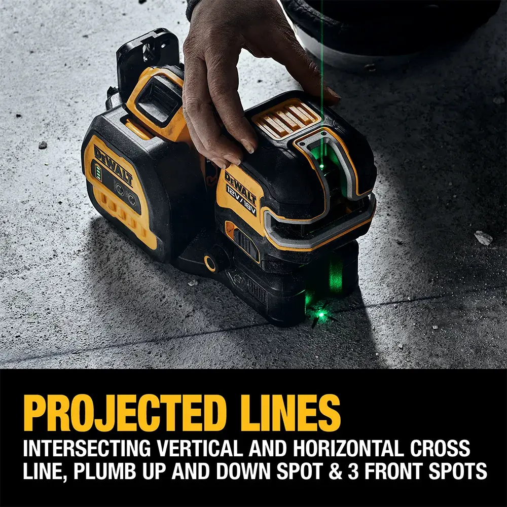 12V/18V XR® Green Cross Line Laser (1 X 2 Ah) (3 x 360)