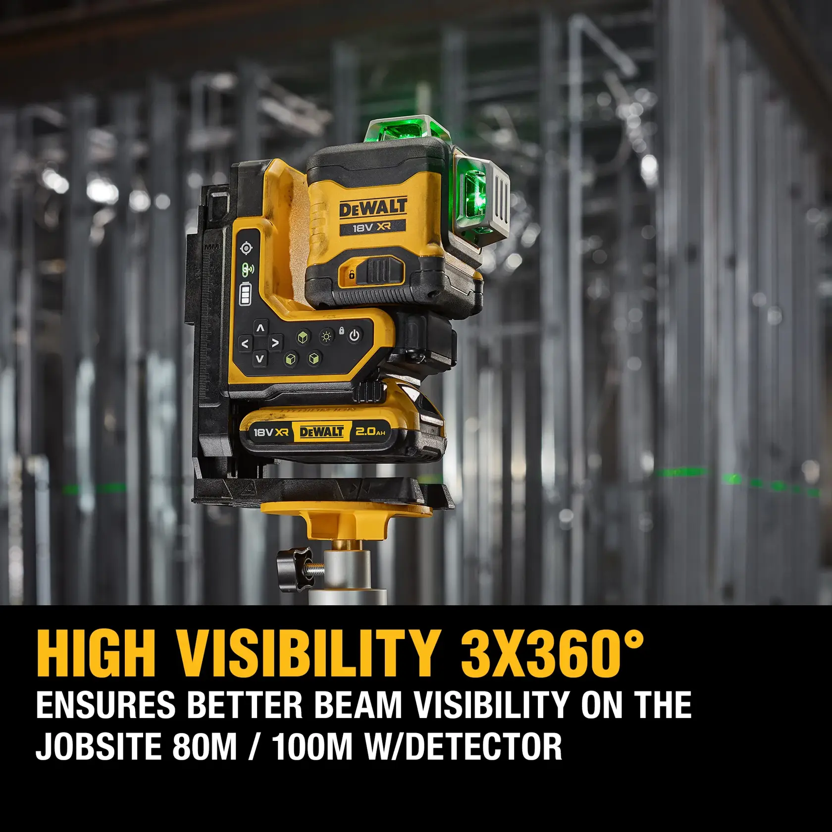 18V XR® 3x360 Remote Control Laser