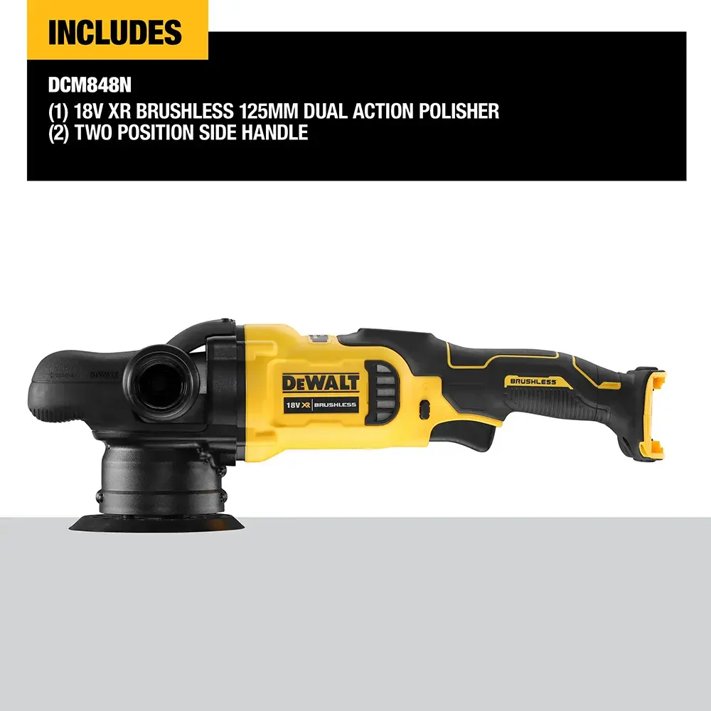 18V XR® Brushless 125mm Dual Action Polisher - Tool Only