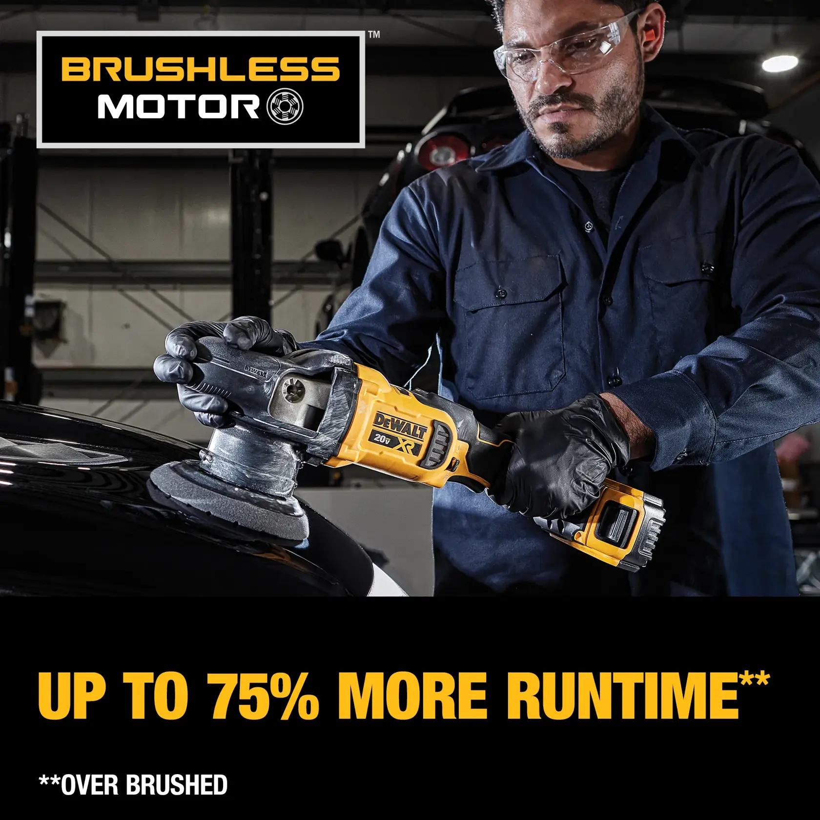 18V XR® Brushless 125mm Dual Action Polisher - 2 x 5Ah