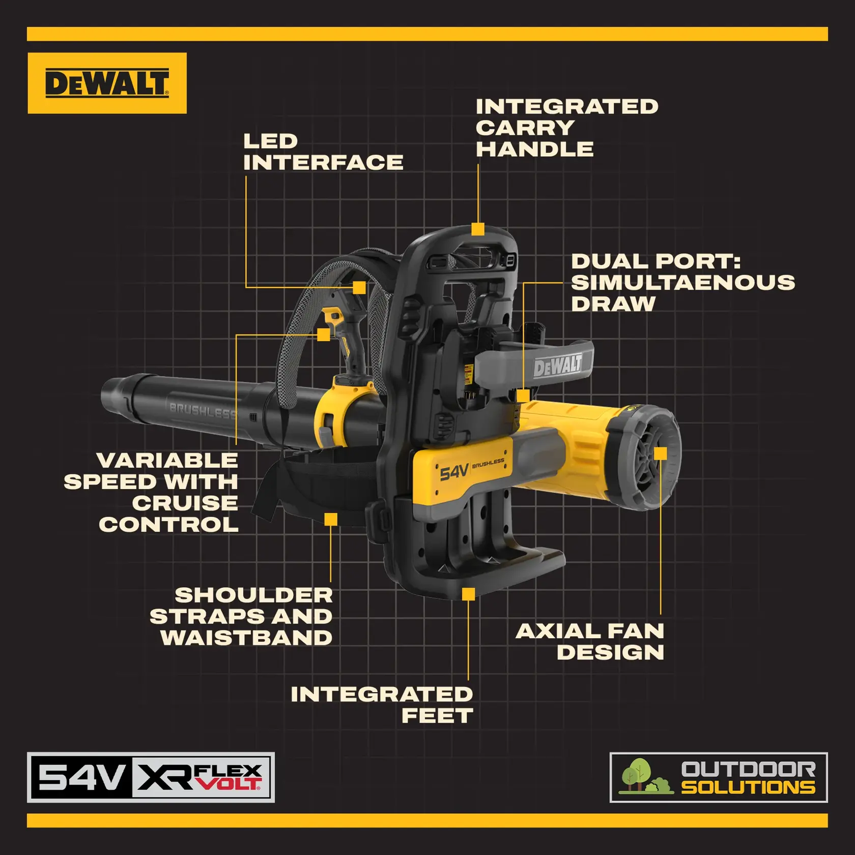 2 x 54V XR FLEXVOLT® Backpack Blower (Tool Only)