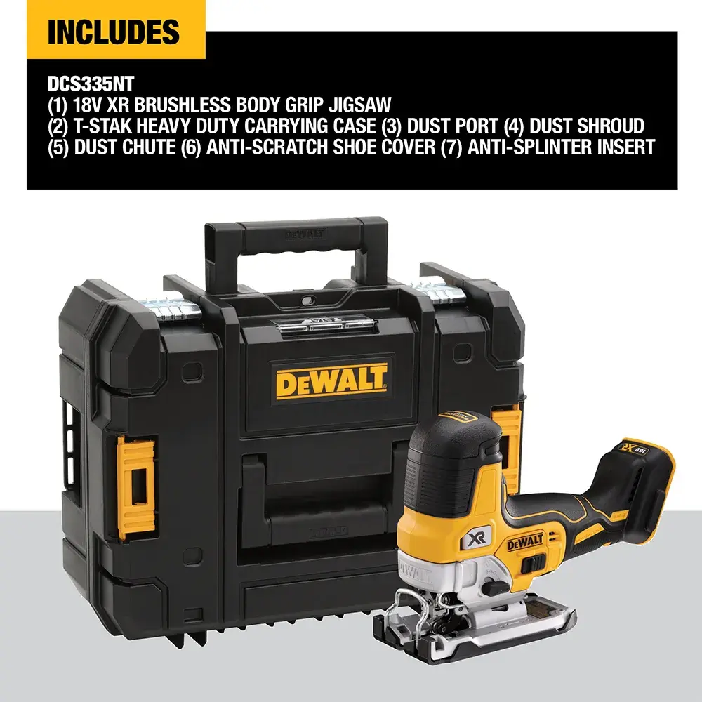 18V XR® Brushless Body Grip Jigsaw - Tool Only