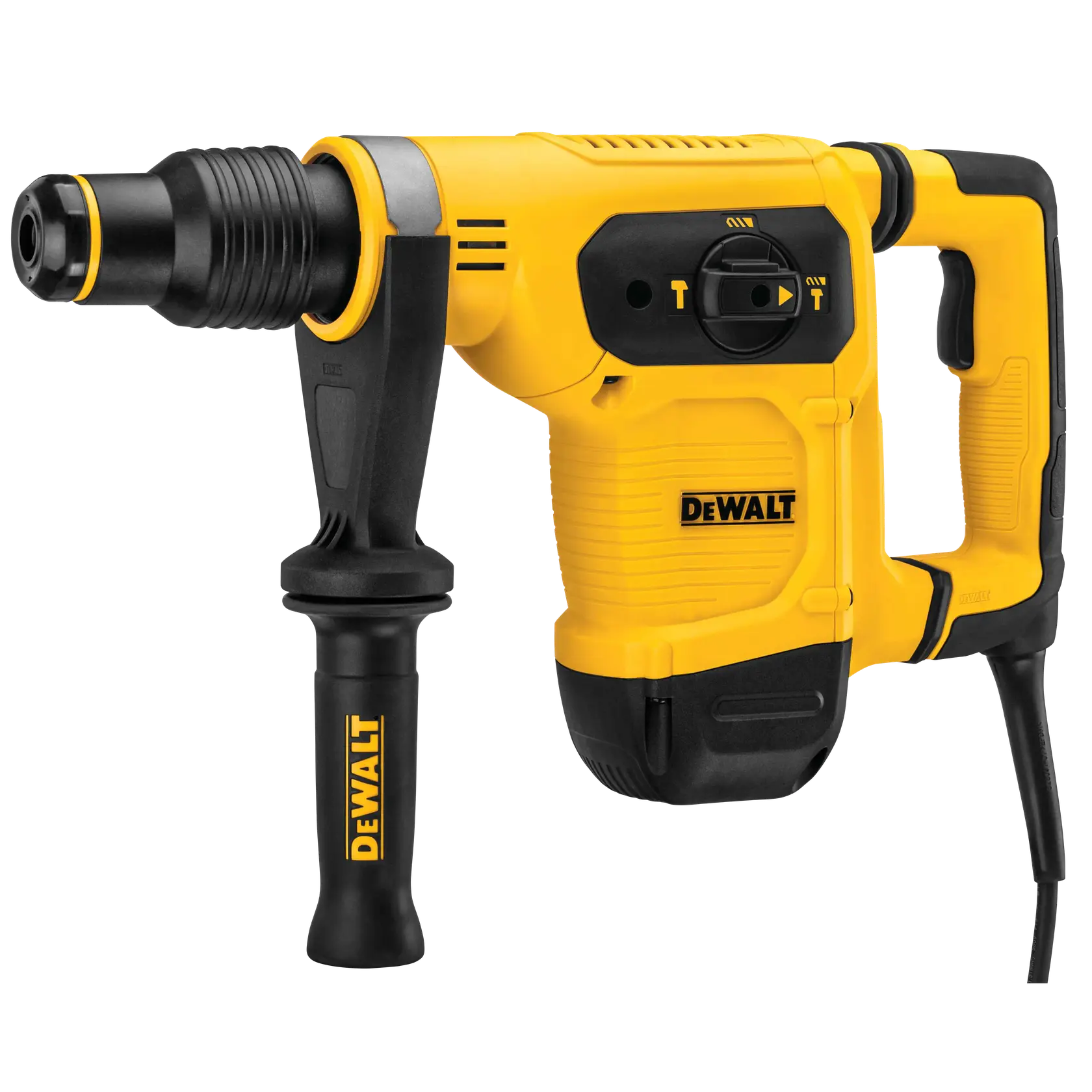 Photo of DEWALT rotary hammer drill, yellow and black, SKUs D25481K-QS, D25481K, D25481K-B3, D25481K-AR, D25481K-B2