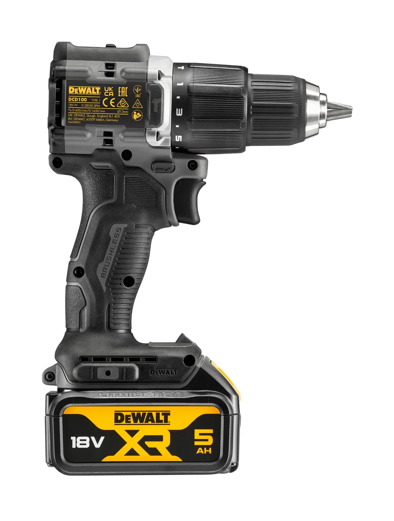 18V XR® Brushless 100 Year Hammer Drill Driver - 2 X 5AH