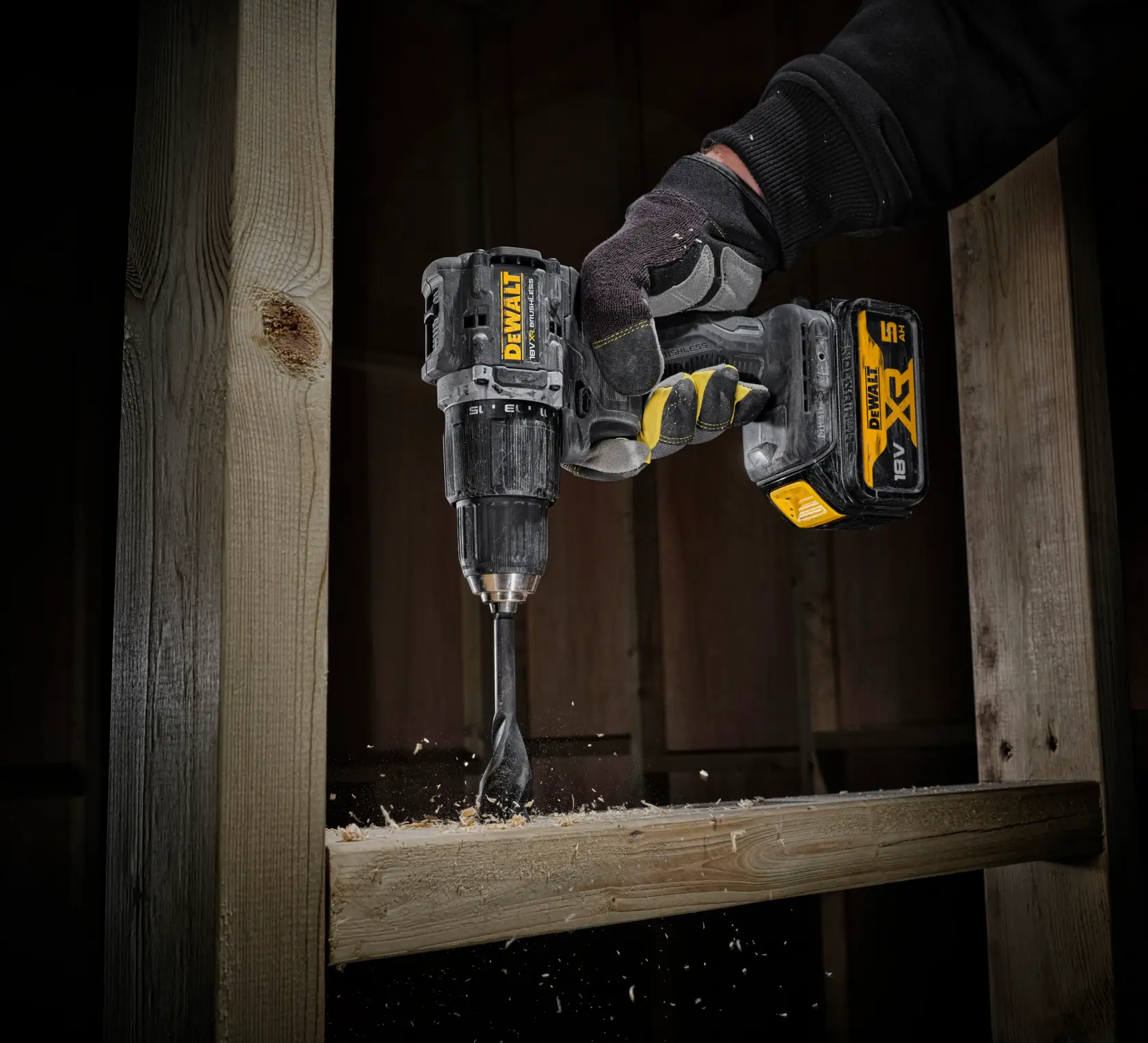18V XR® Brushless 100 Year Hammer Drill Driver - 2 X 5AH