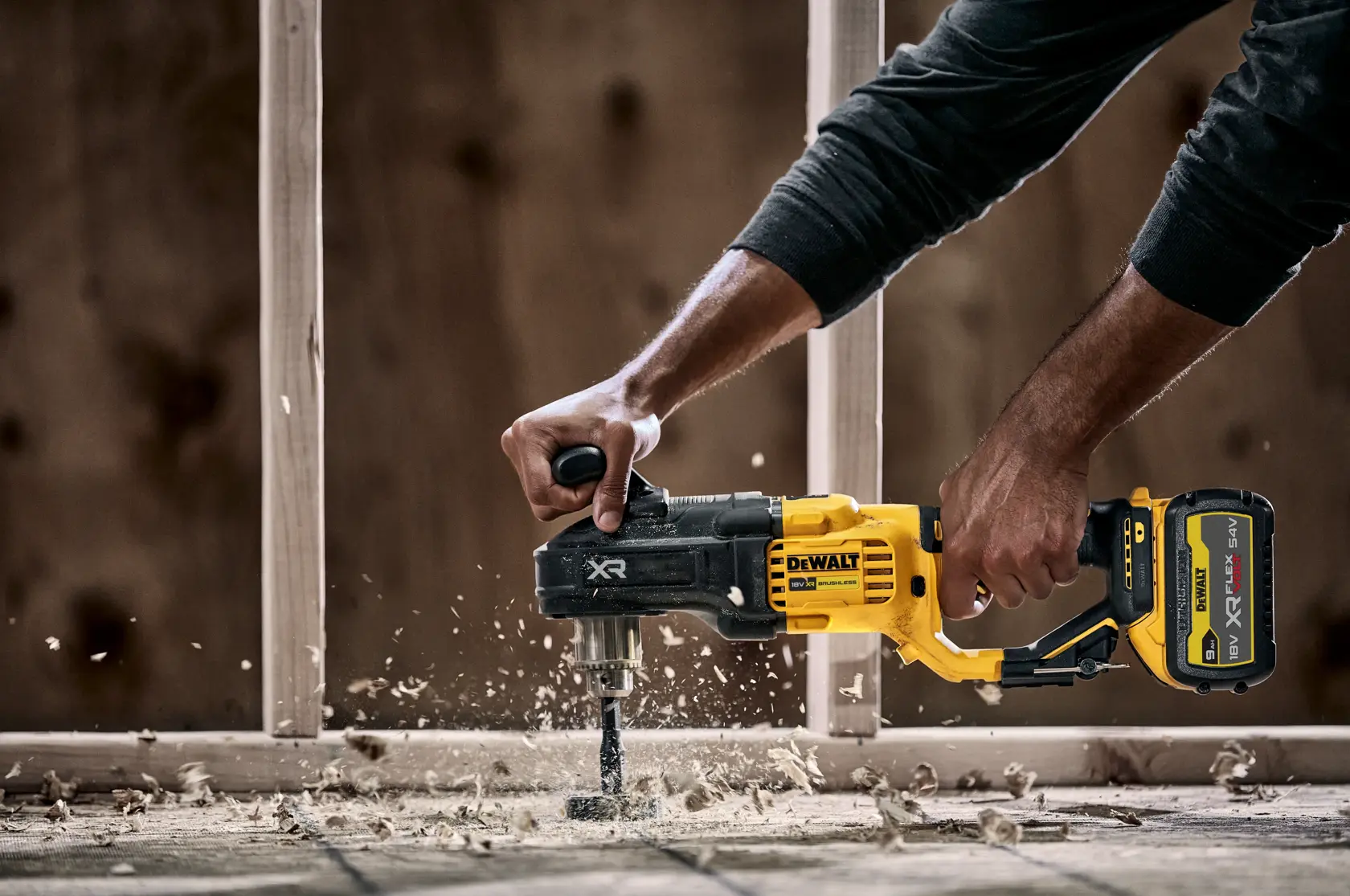 18V XR® Brushless Right Angle Stud And Joist Drill - Bare Unit