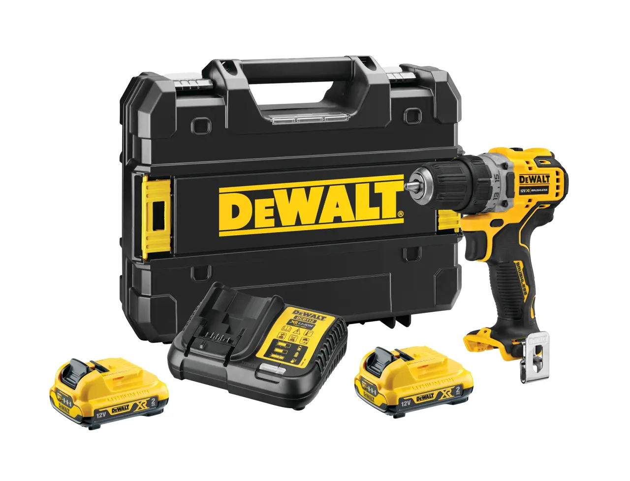 12V XR Brushless Sub-Compact Drill Driver with (2) 2Ah Batteries