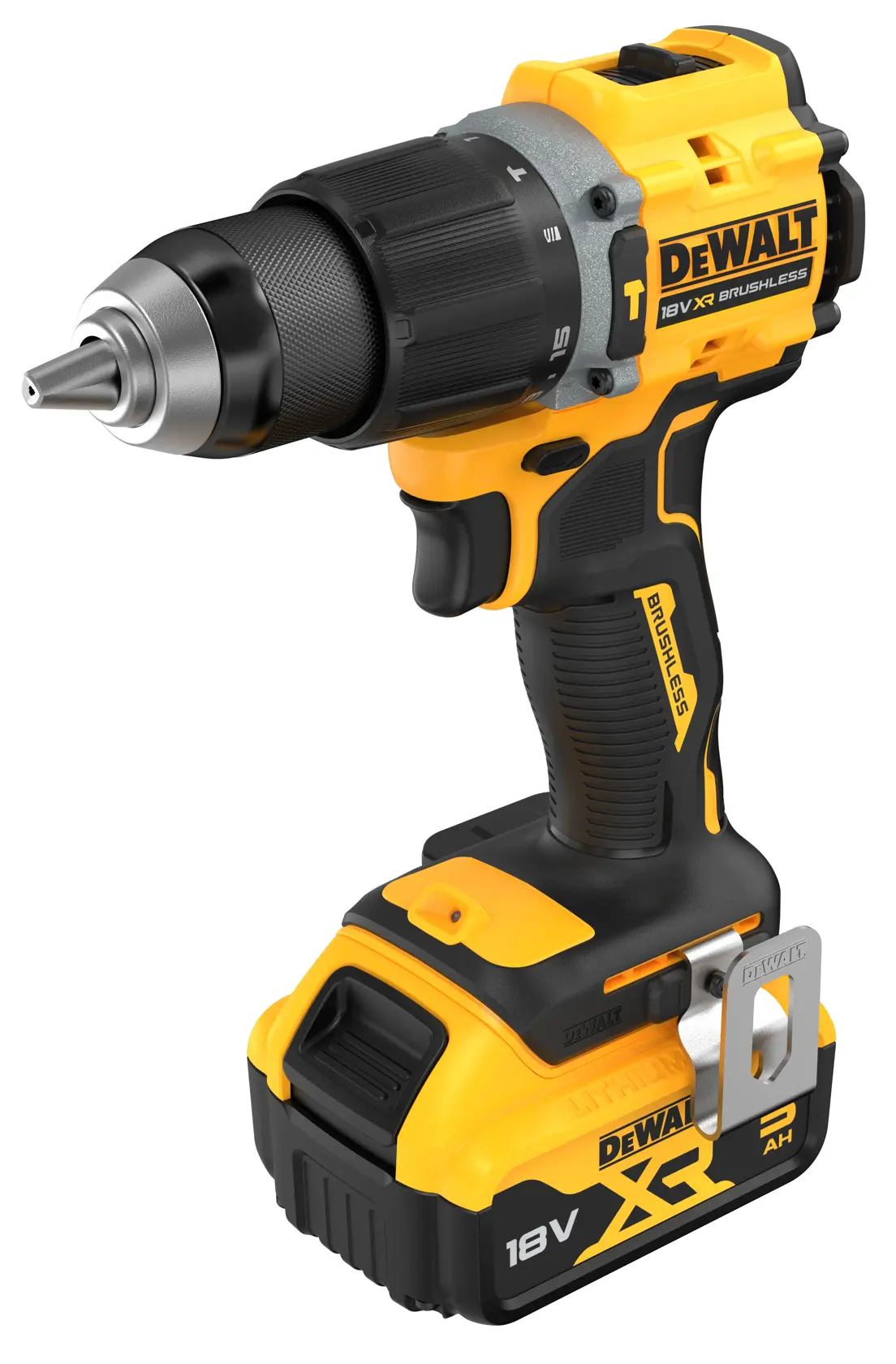 18V XR® Brushless Compact Hammer Drill Driver - 2 x 5AH