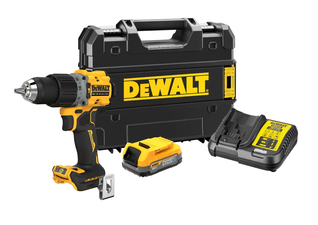 18V XR Brushless Hammer Drill Driver with (1) 1.7Ah POWERSTACK Battery