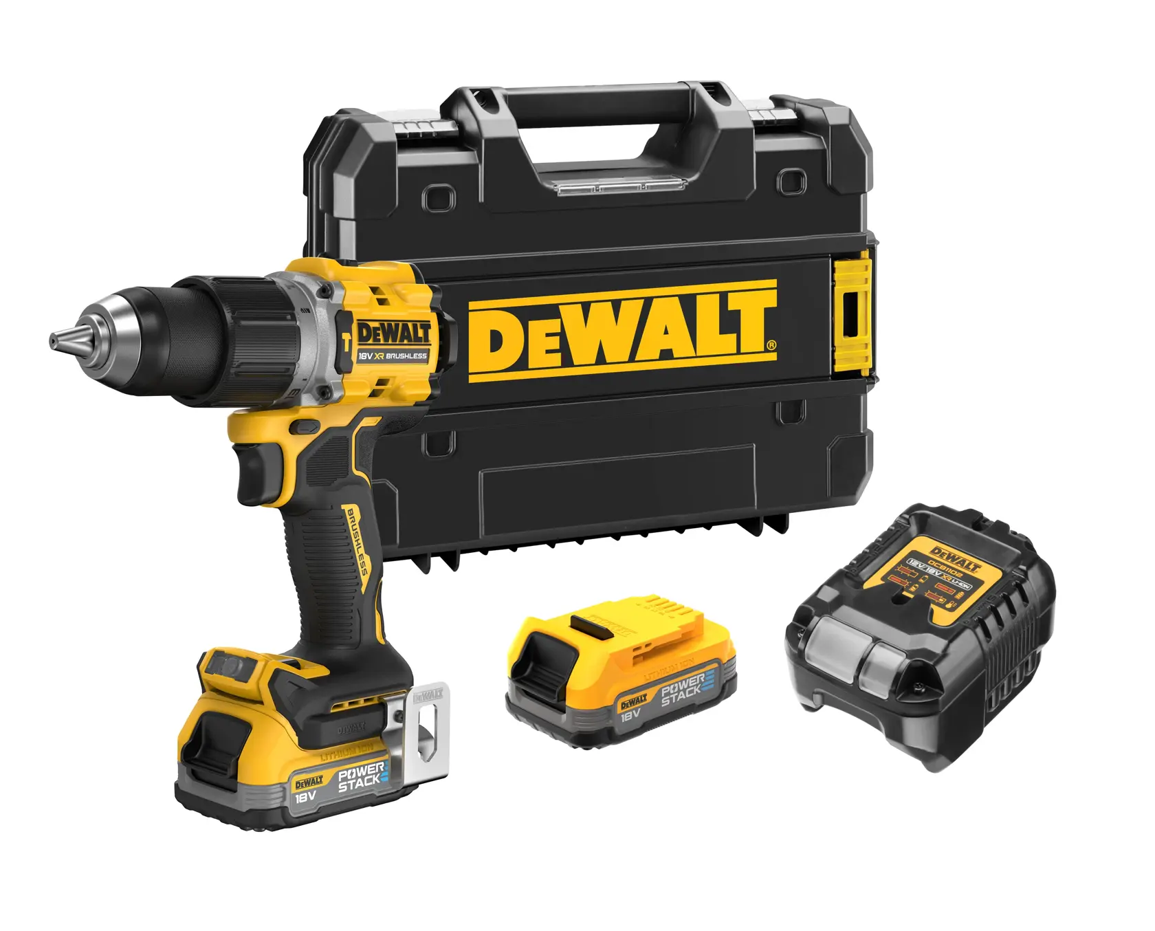 18V XR® Brushless Hammer Drill Driver - 2 X 1.7Ah POWERSTACK™ Battery