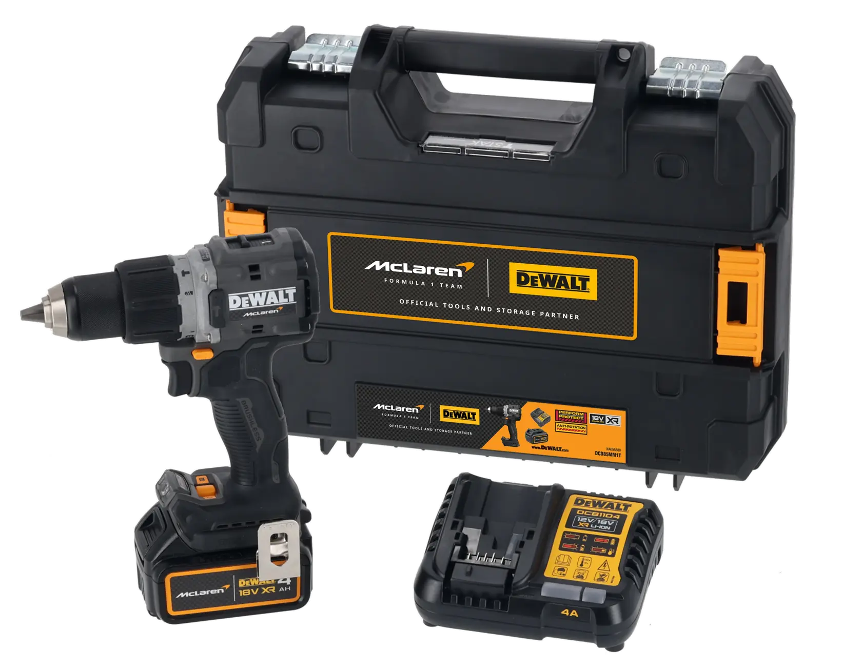 x McLaren F1 Team 18V XR® Brushless Hammer Drill Driver - 1 x 4AH