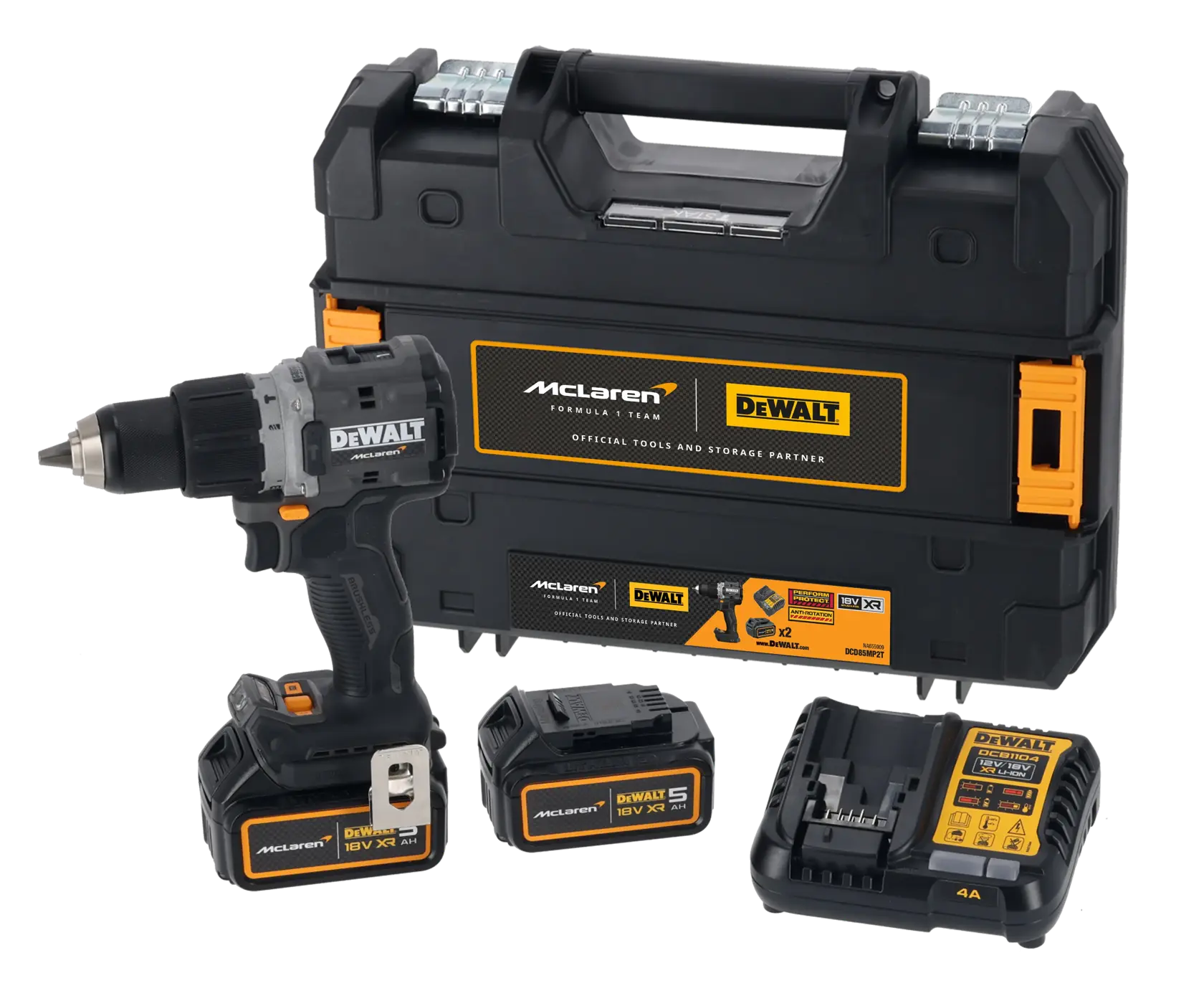x McLaren F1 Team 18V XR® Brushless Hammer Drill Driver - 2 x 5AH