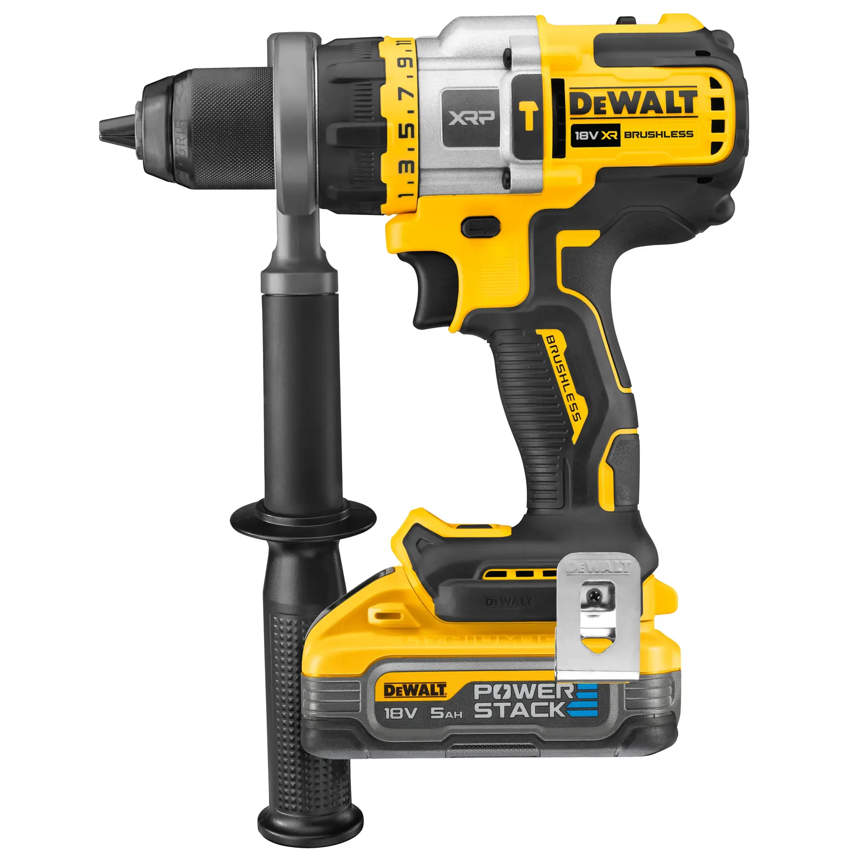 18V XR® Brushless XRP Hammer Drill Driver - 2 X 5Ah POWERSTACK™ BATTERY