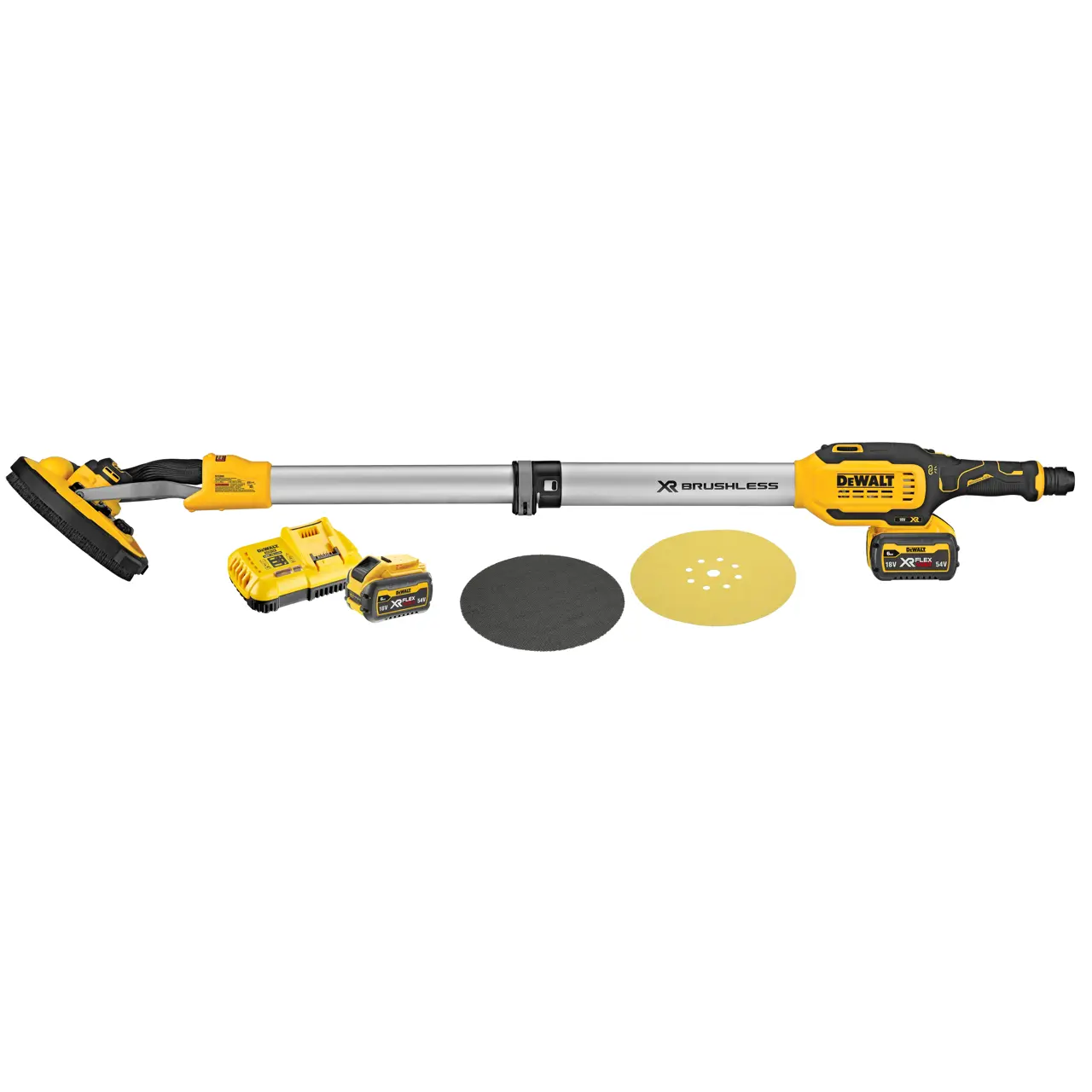 18V XR Brushless 225mm Drywall Sander with (2) 6Ah FLEXVOLT Batteries