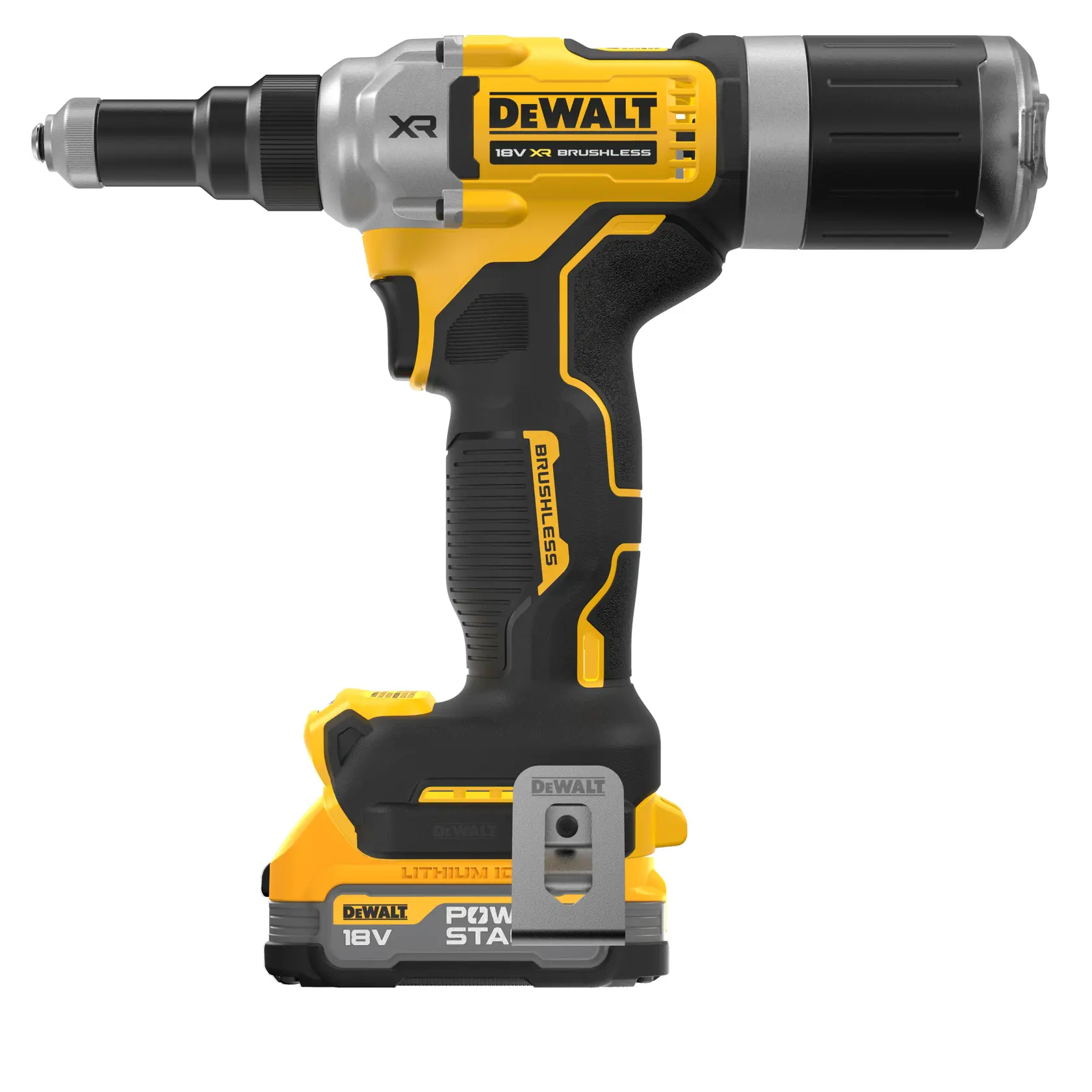 18V XR® Brushless 6.4mm Rivet Gun - 2 X 1.7Ah POWERSTACK™ Batteries