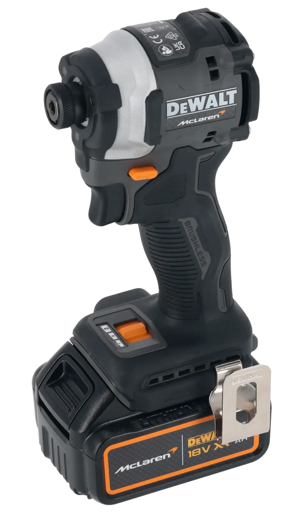 x McLaren F1 Team 18V XR® Brushless Impact Driver - 1 x 4AH