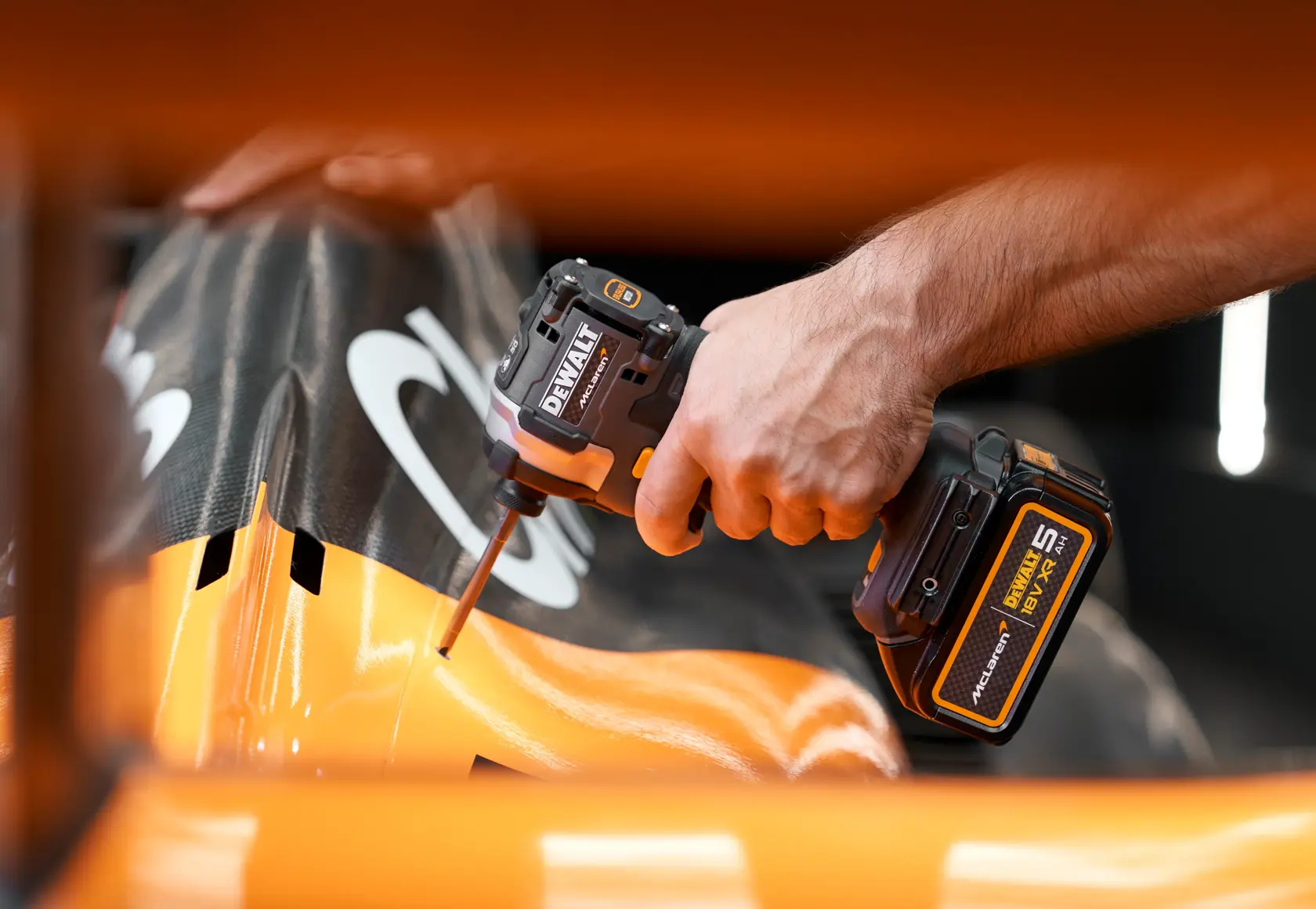 x McLaren F1 Team 18V XR® Brushless Impact Driver - 2 x 5AH