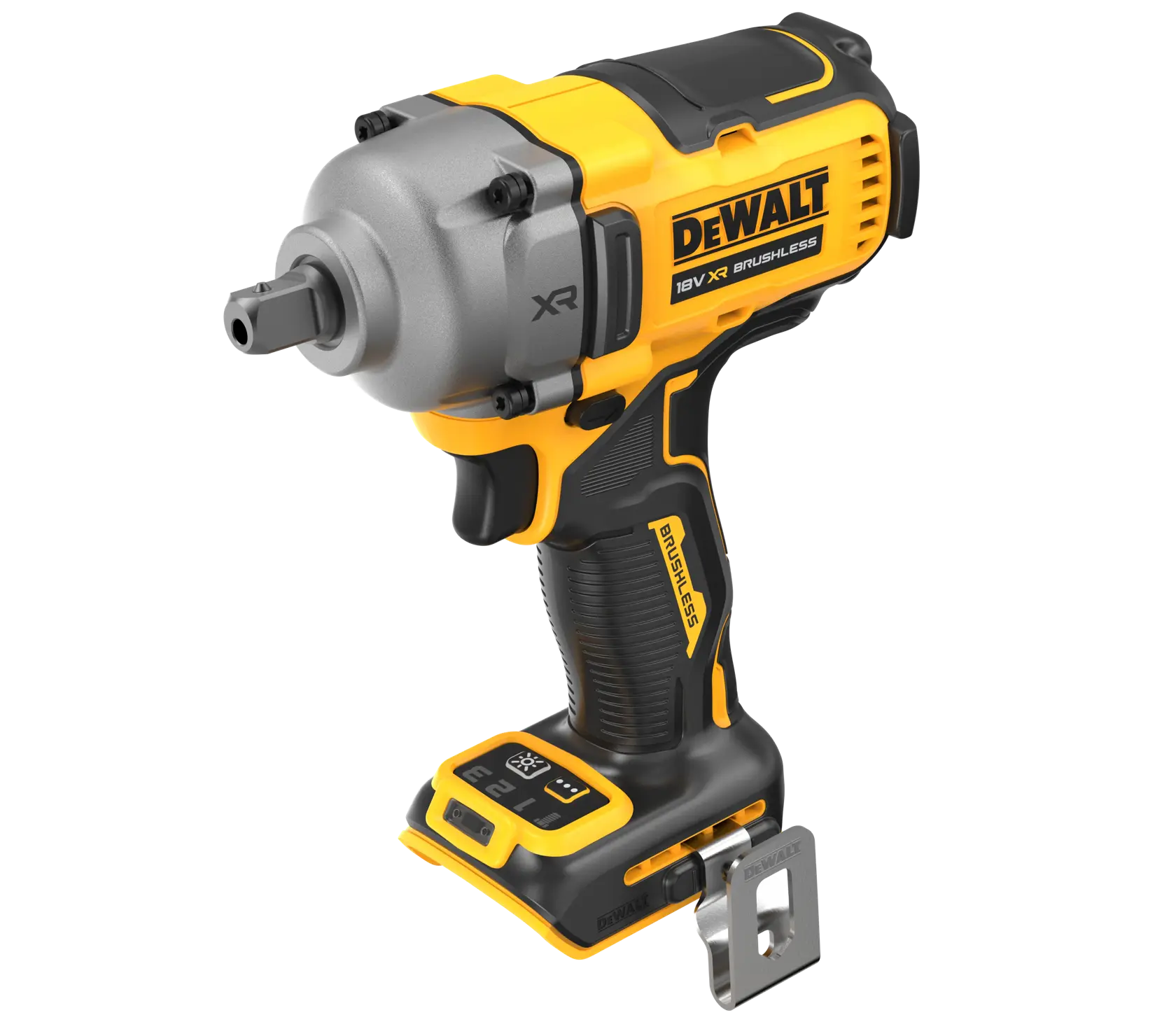 18V XR® Brushless 1/2" Detent Pin Mid Torque Impact Wrench - Bare Unit