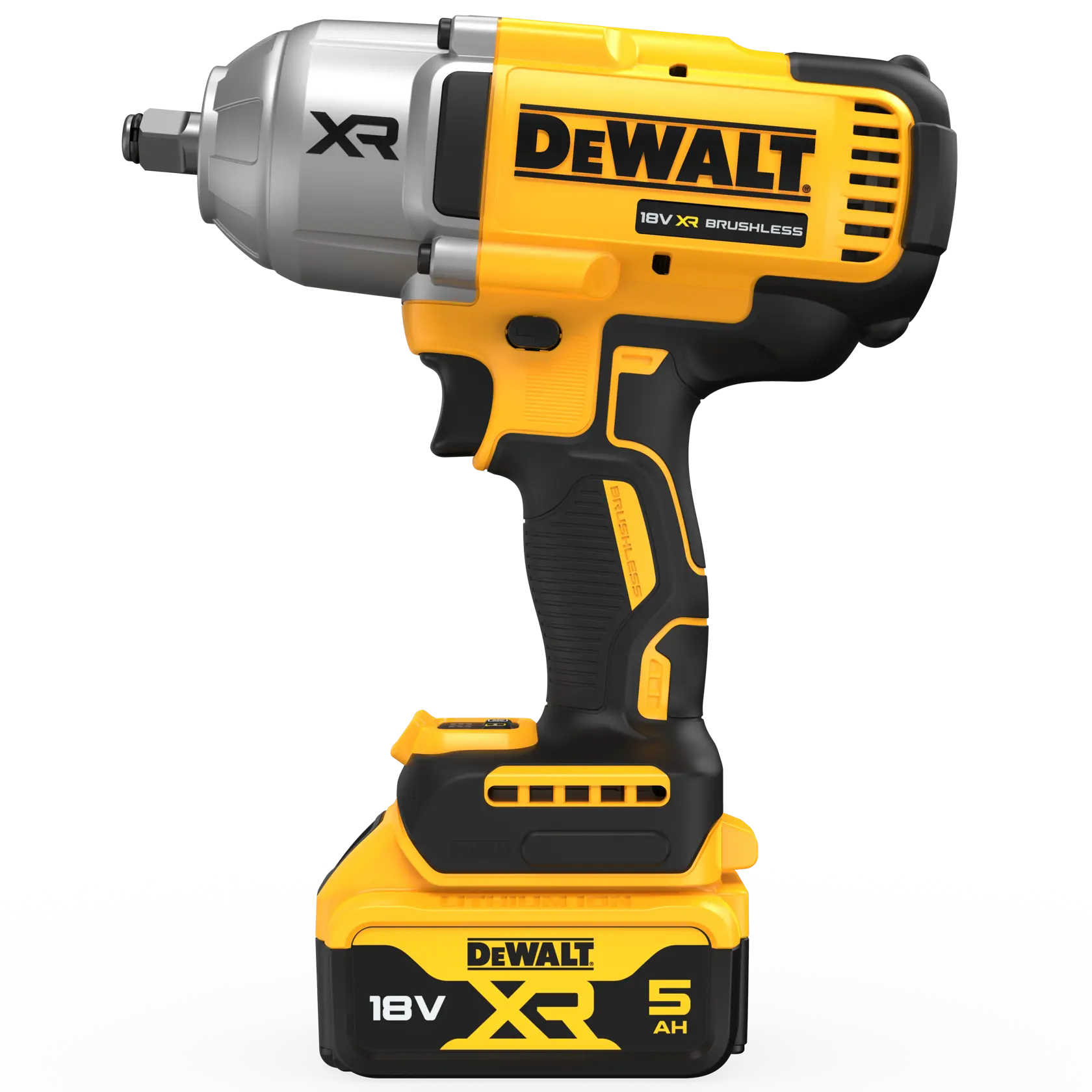 18V XR® Brushless 1/2" Hog Ring High Torque Impact Wrench - 2 X 5Ah Battery