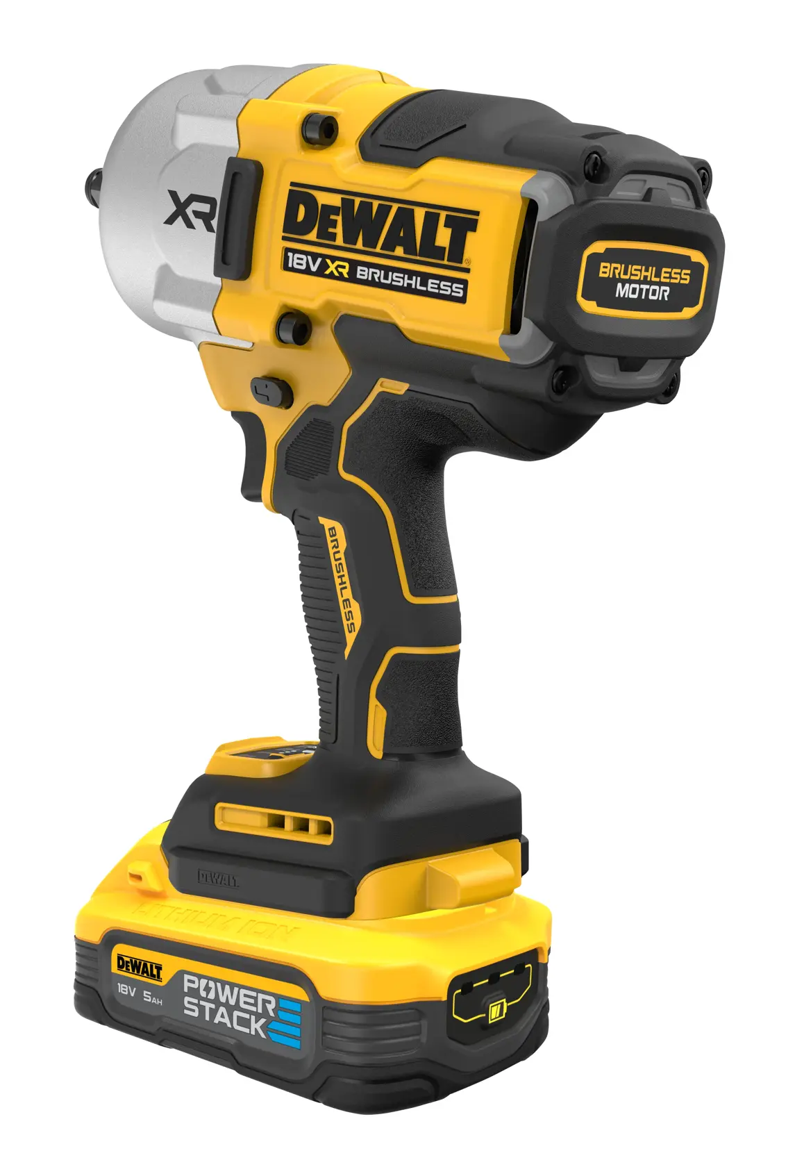 18V XR® Brushless 1/2" Hog Ring Premium High Torque Impact Wrench - 2 X 5Ah POWERSTACK™ Battery