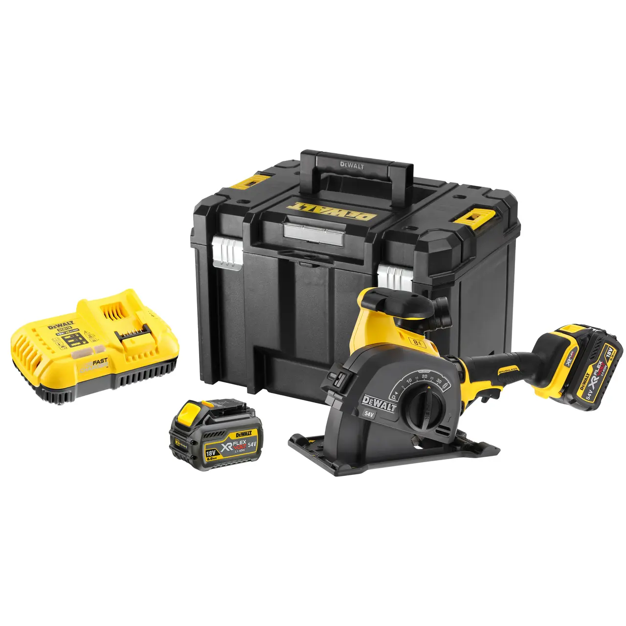 54V XR FLEXVOLT Wall Chaser with (2) 6Ah Batteries
