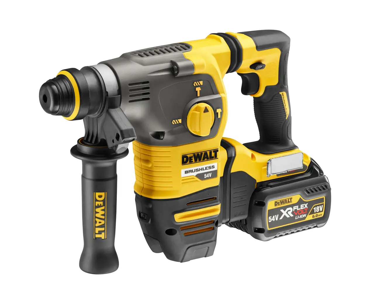 54V XR FLEXVOLT 28mm SDS Plus Hammer Drill with (2) 6Ah Batteries