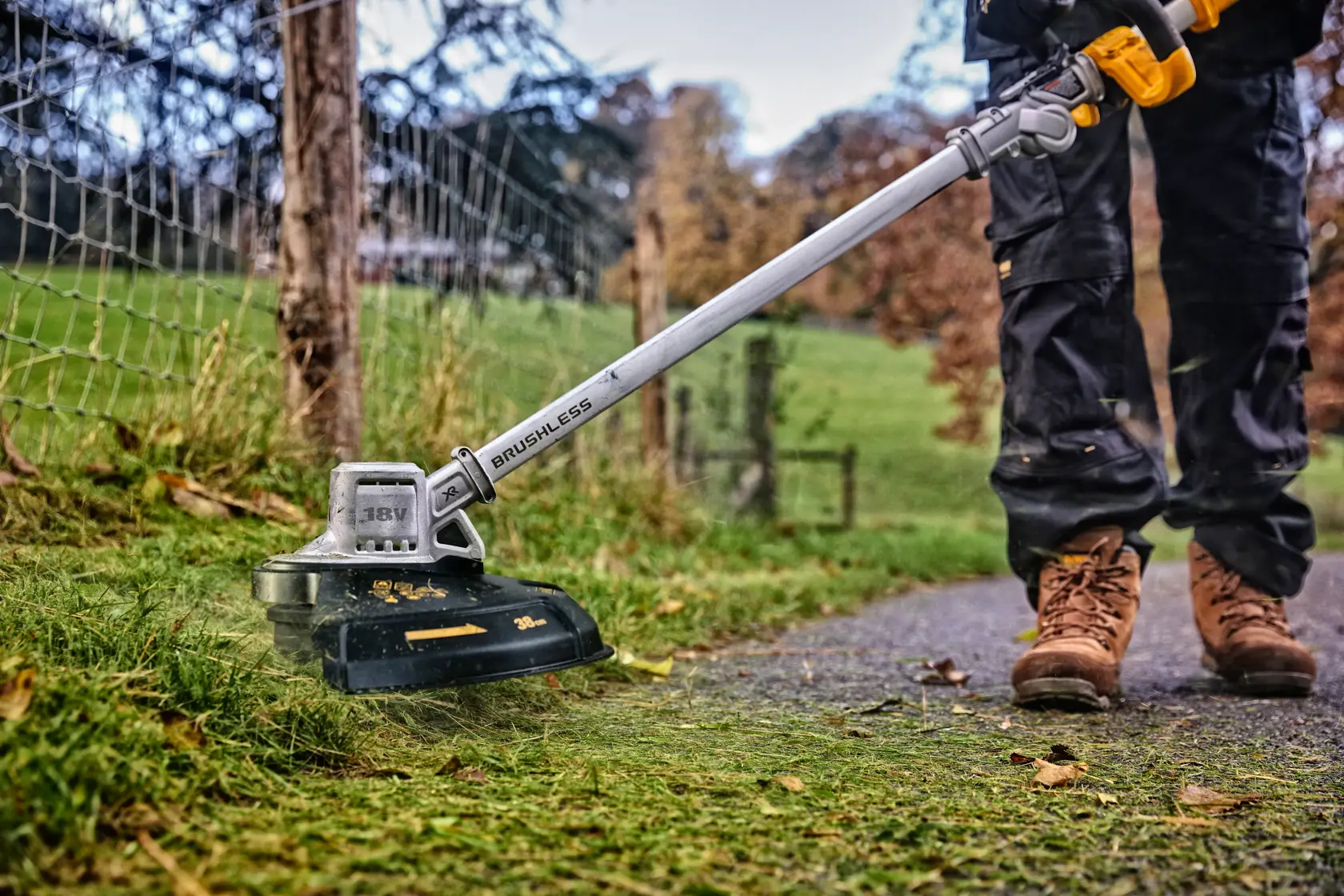 18V XR® Brushless String Trimmer With Folding Shaft - Tool Only