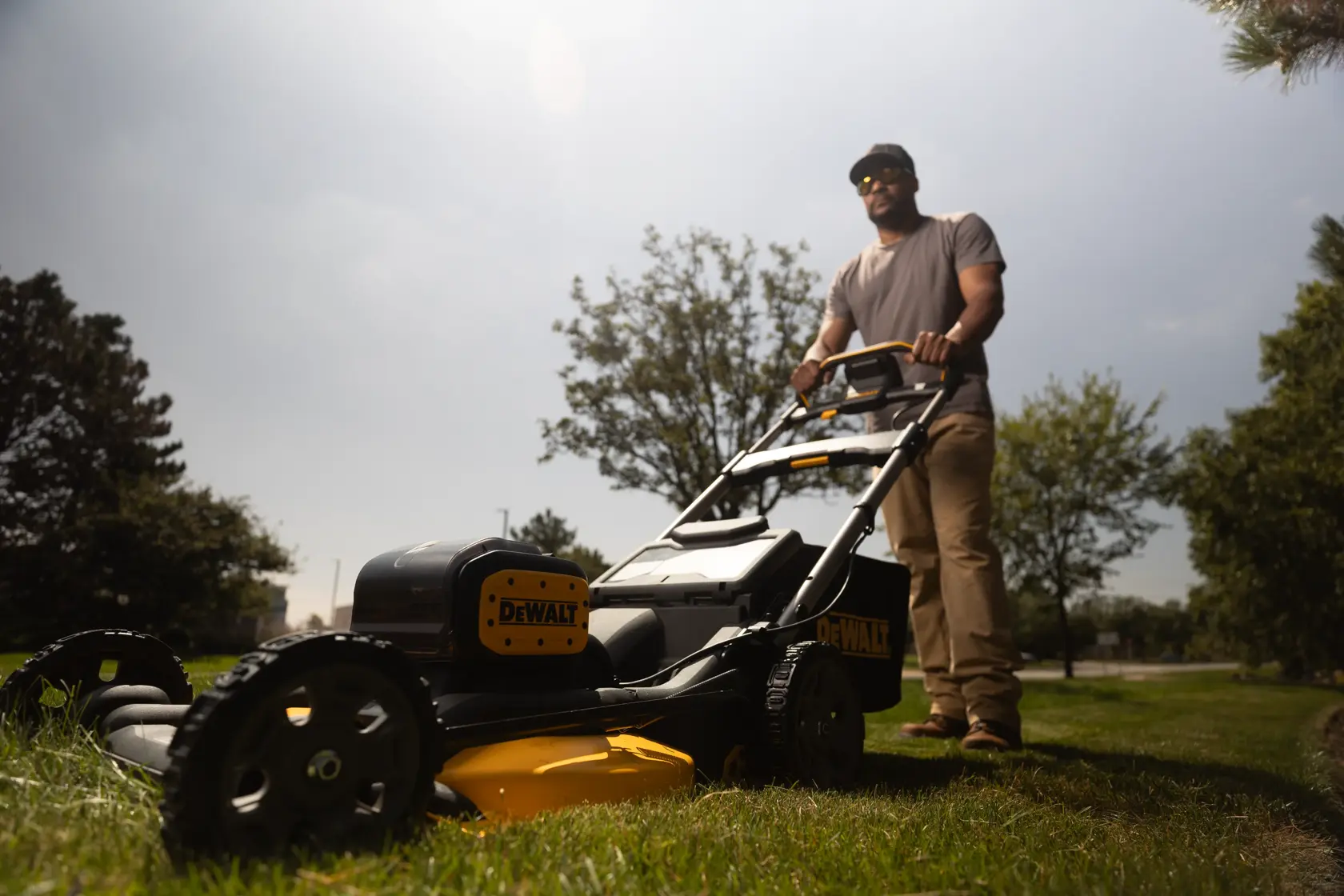 2 x 18V XR® 53cm Lawn Mower Powered By Two Batteries - Bare Tool Only