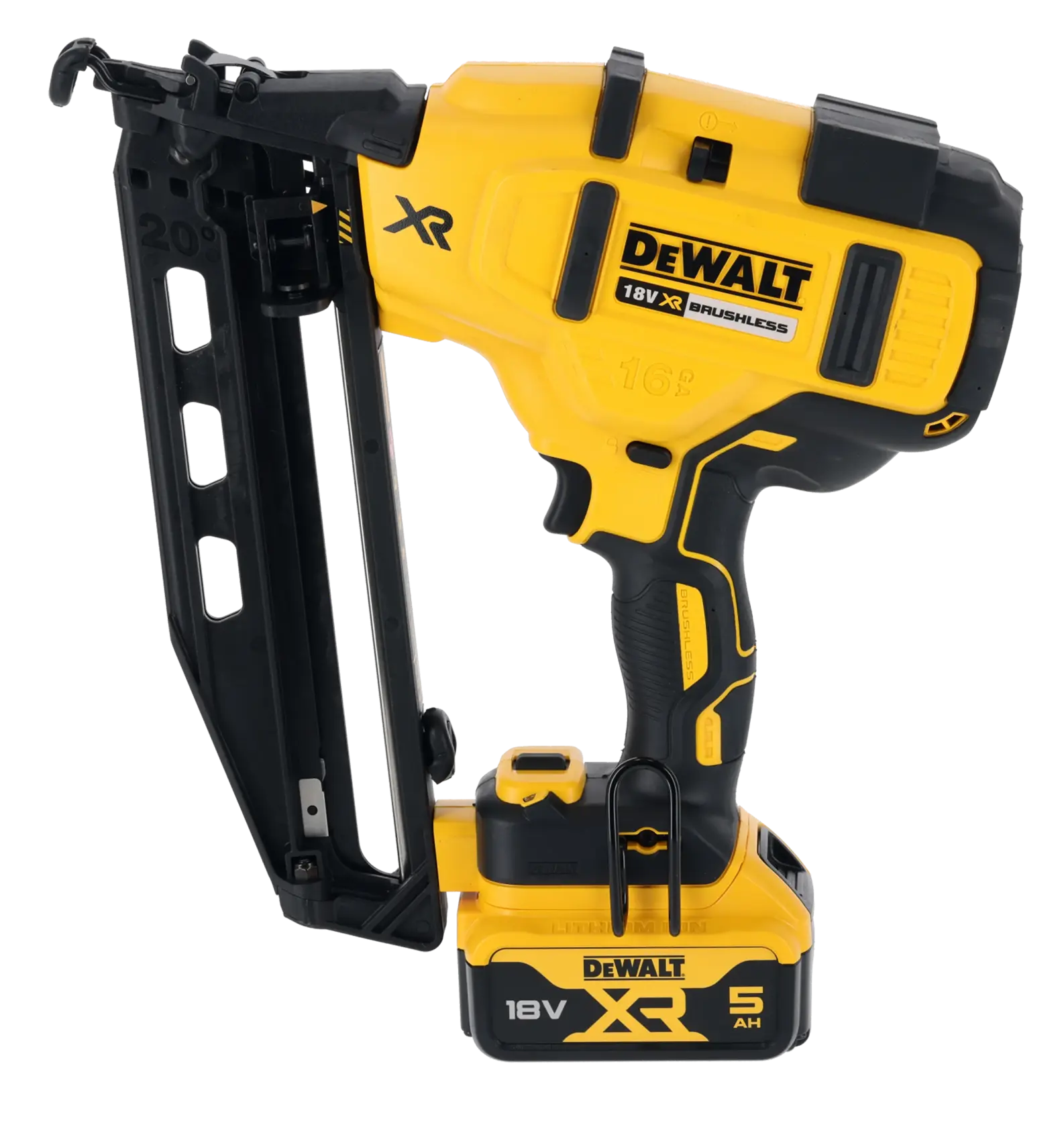 18V XR® Brushless Second Fix Nailer (2 X 5 Ah) (16 Gauge)