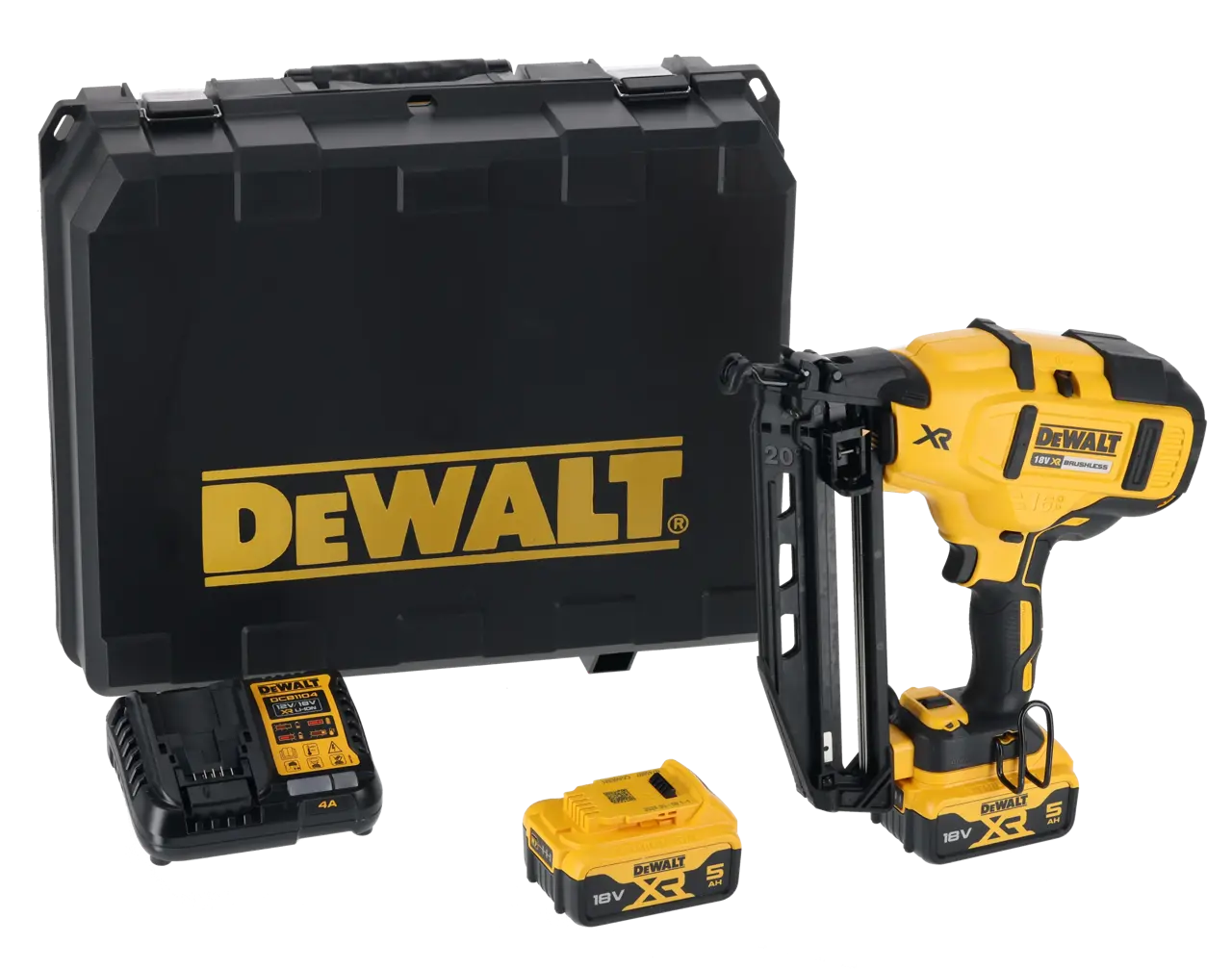 18V XR Brushless Second Fix Nailer with (2) 5Ah Batteries (16 Gauge)
