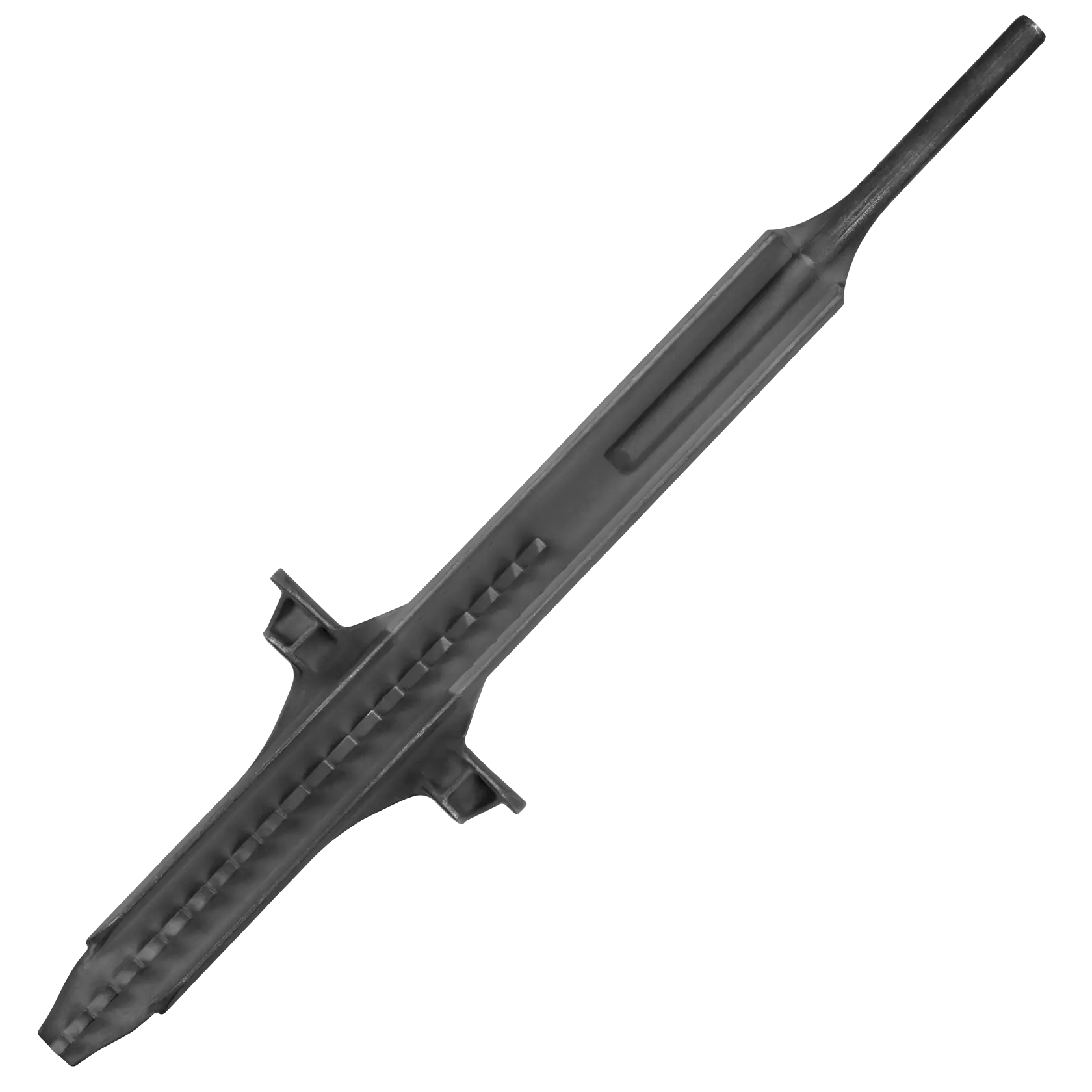 A close-up image of a DEWALT DCN8901 black plastic fastener guide accessory, shown on a white background.
