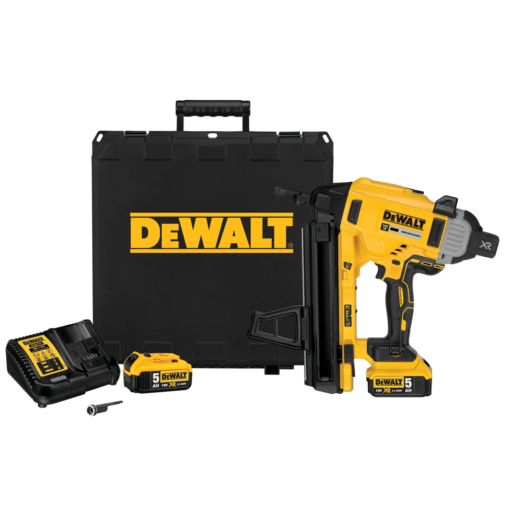 18V XR® Brushless Concrete Nailer - 2 X 5Ah