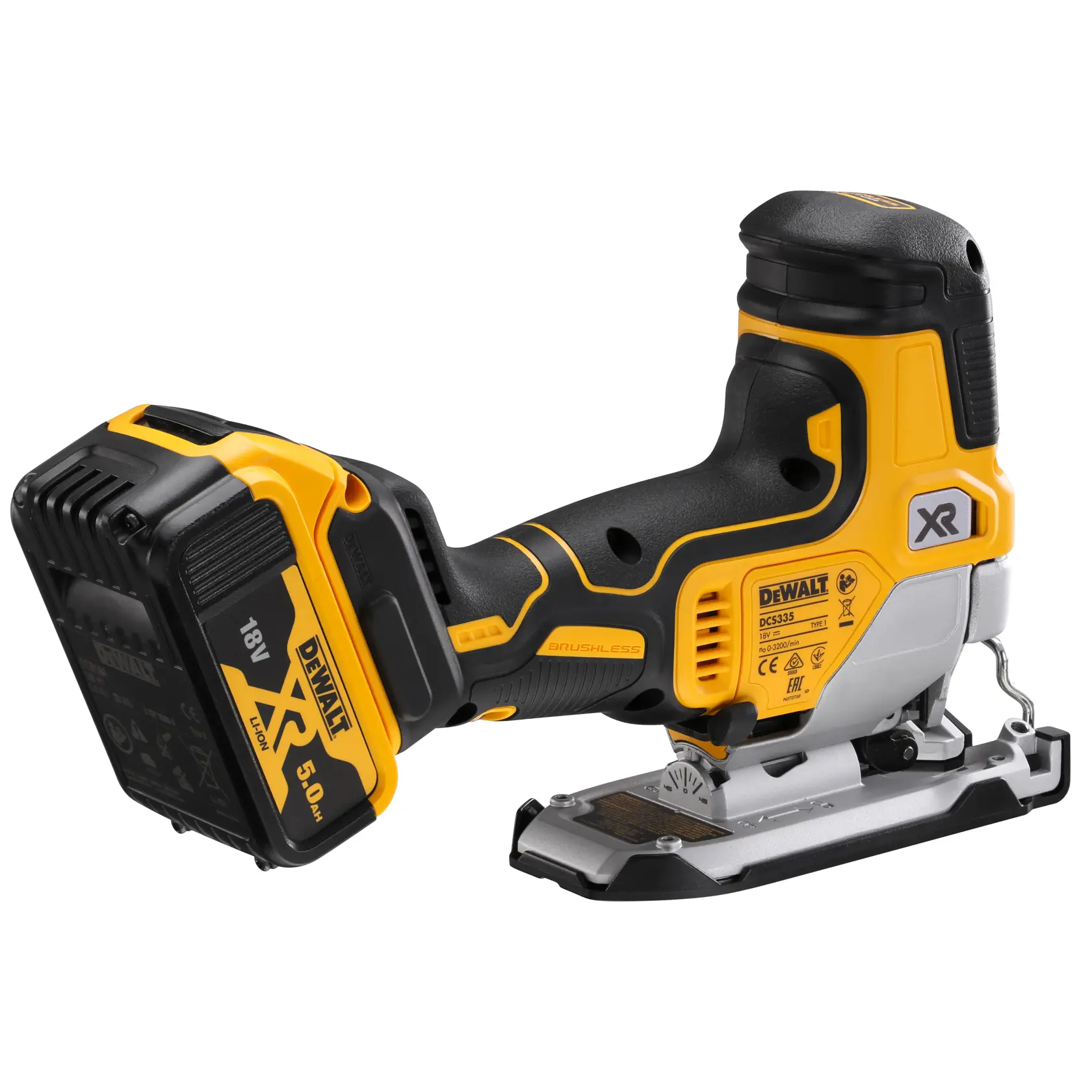 18V XR® Brushless Body Grip Jigsaw (2 X 5 Ah)