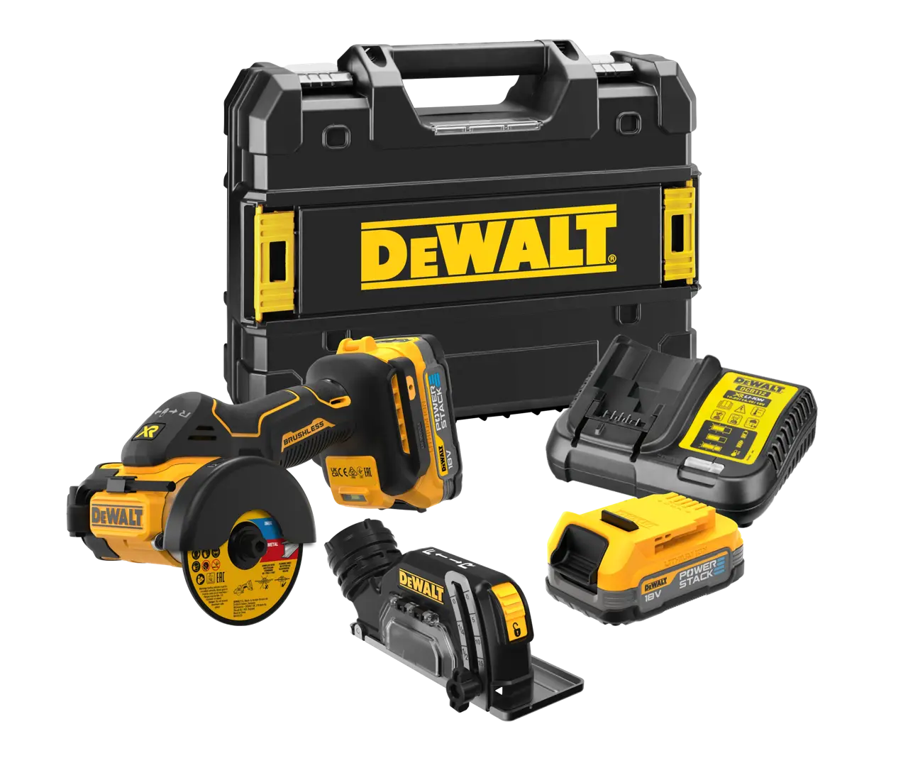18V XR Brushless 76mm Cut-Off Tool with (2) 1.7Ah POWERSTACK Batteries