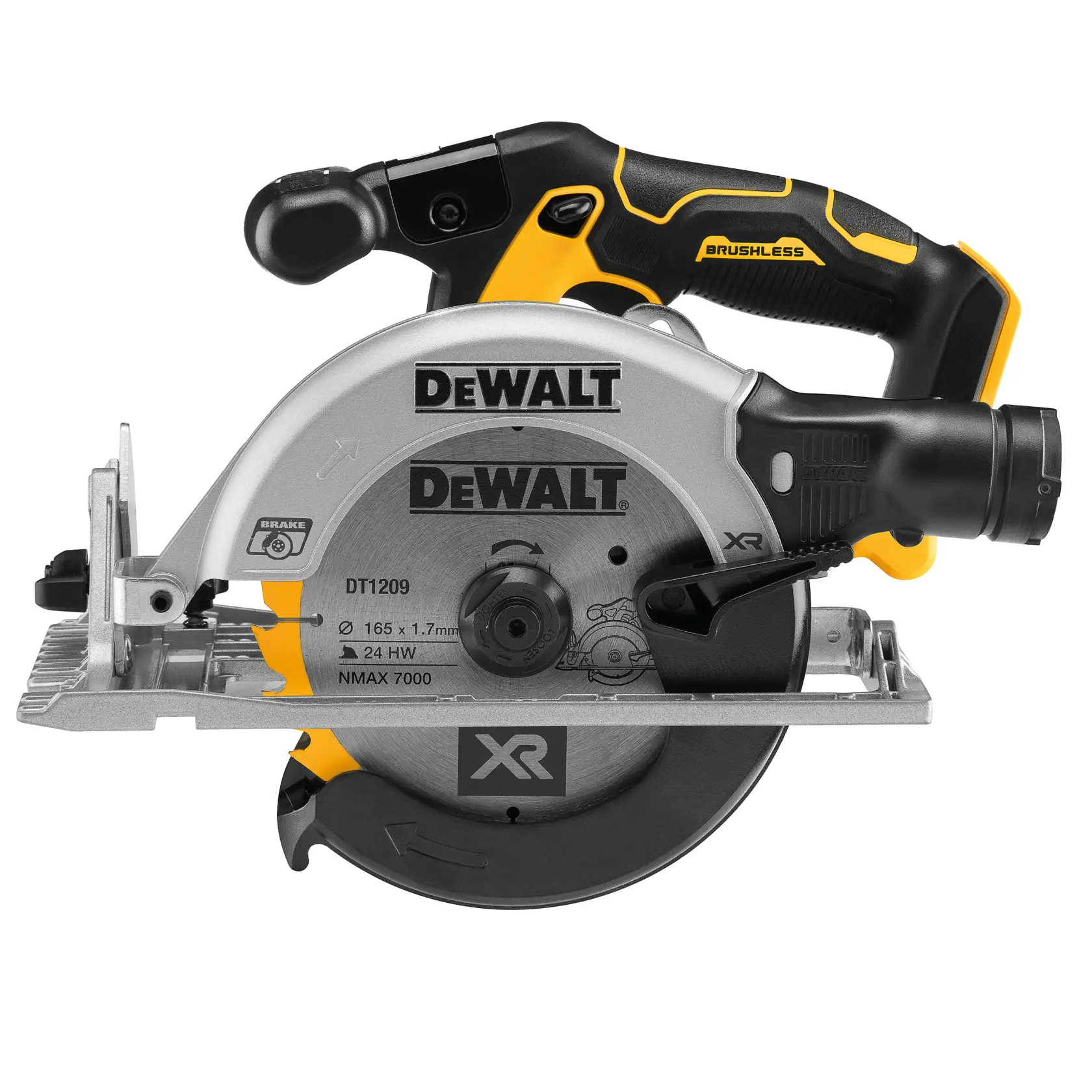 18v XR® Brushless 165 Mm Circular Saw - (Tool Only)