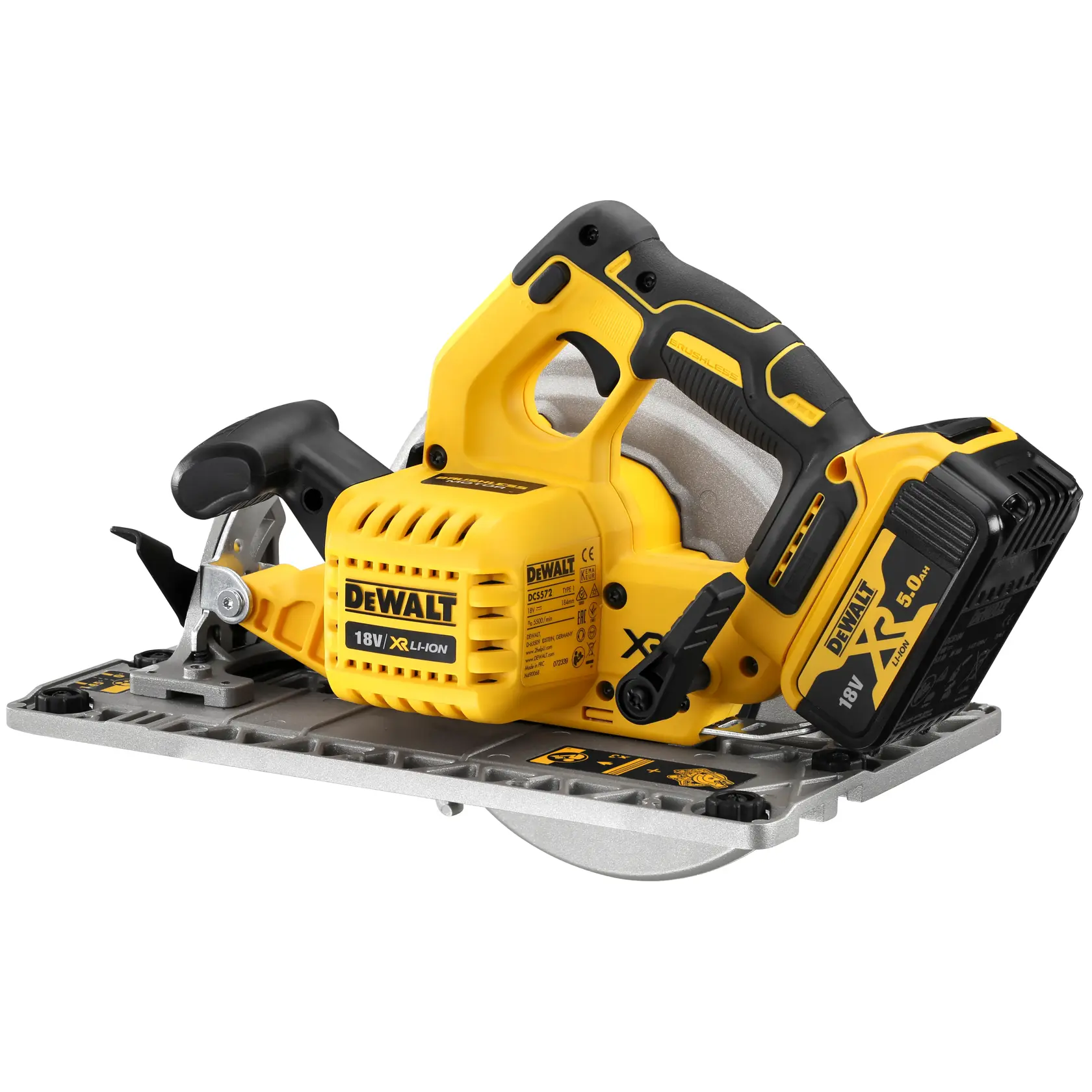 18V XR® Brushless 184 mm Rail Compatible Circular Saw - Tool Only
