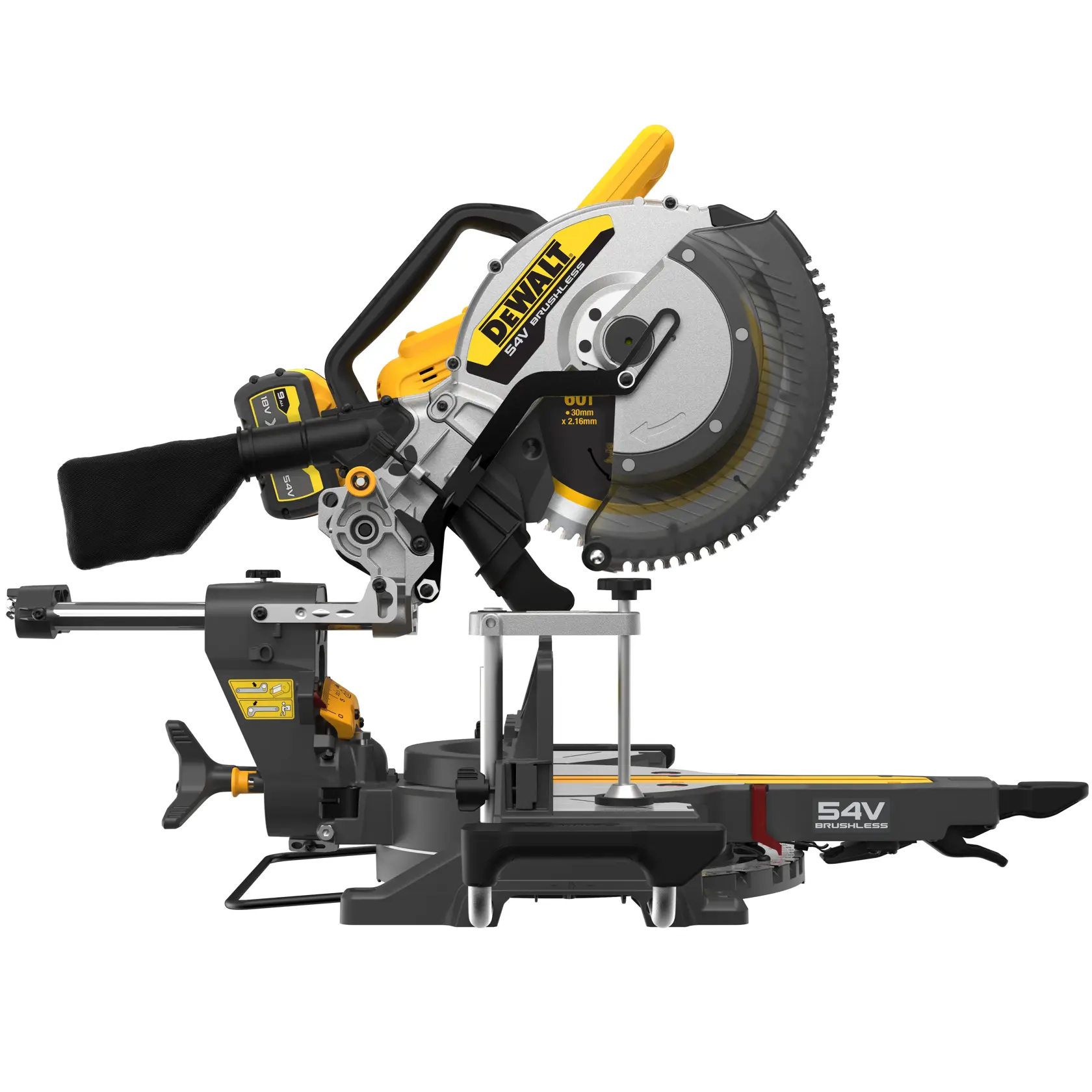 54V XR FLEXVOLT® 305mm Mitre Saw - 2 x 9Ah