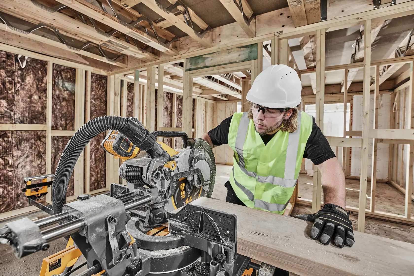 54V XR FLEXVOLT® 305mm Mitre Saw - 2 x 9Ah