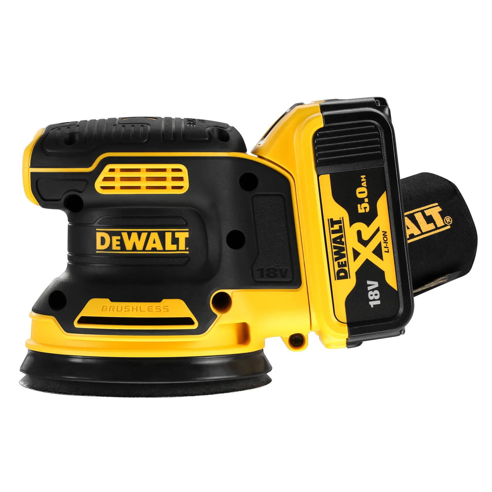 18V XR® 125mm Brushless Sander - 2 X 5 Ah
