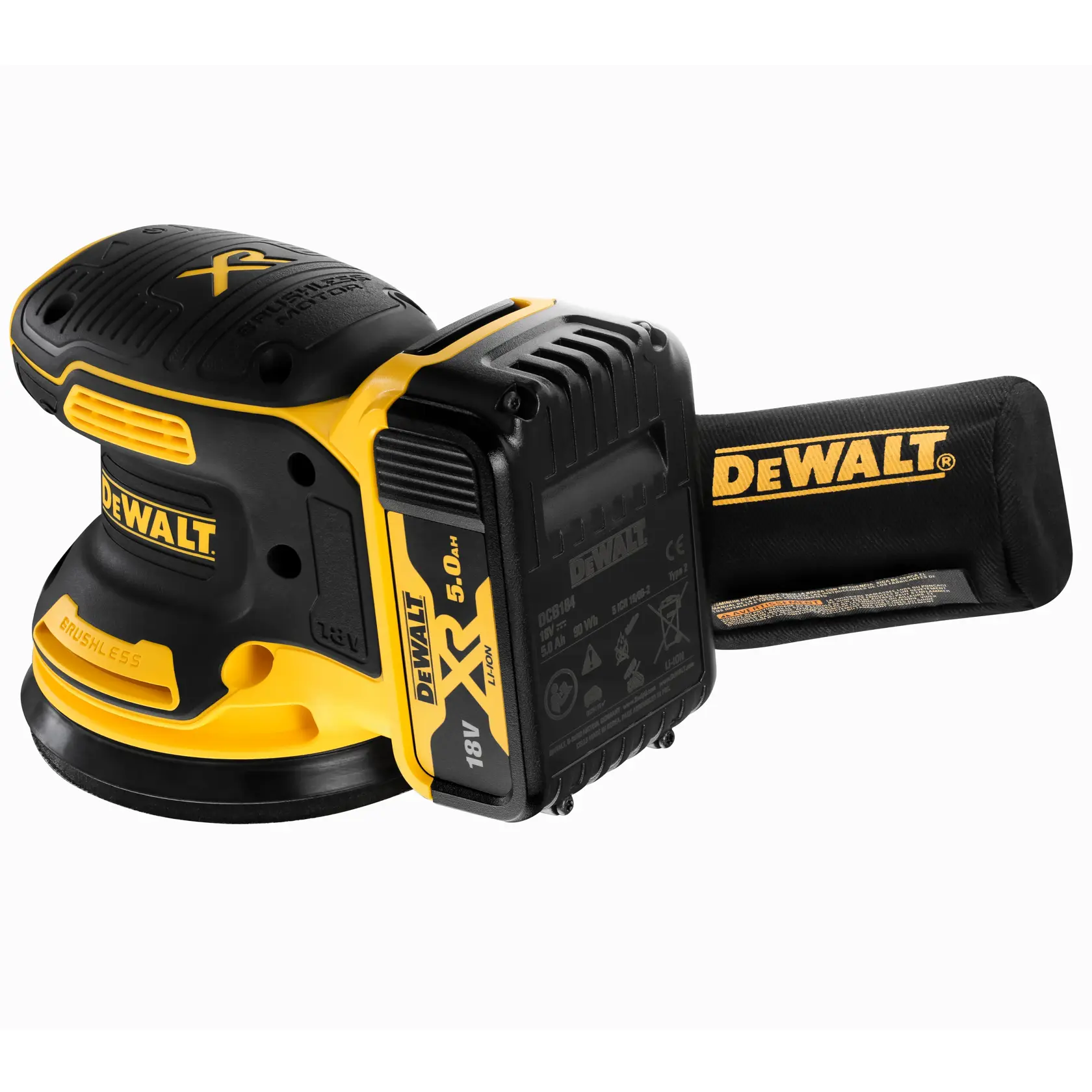 18V XR® 125mm Brushless Sander - 2 X 5 Ah