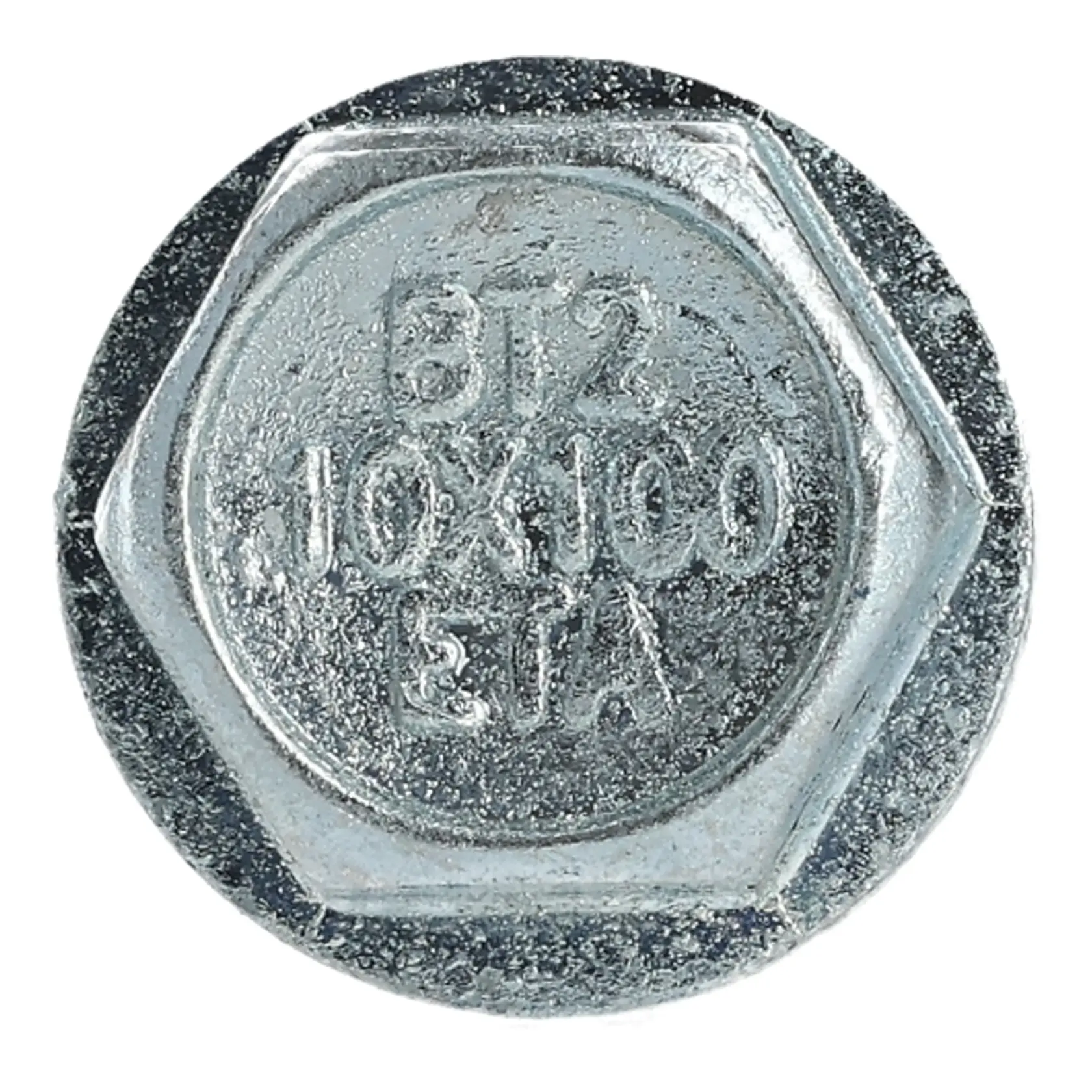 Blue-tip 2 Screw-bolts Hex Head Zinc Plated
