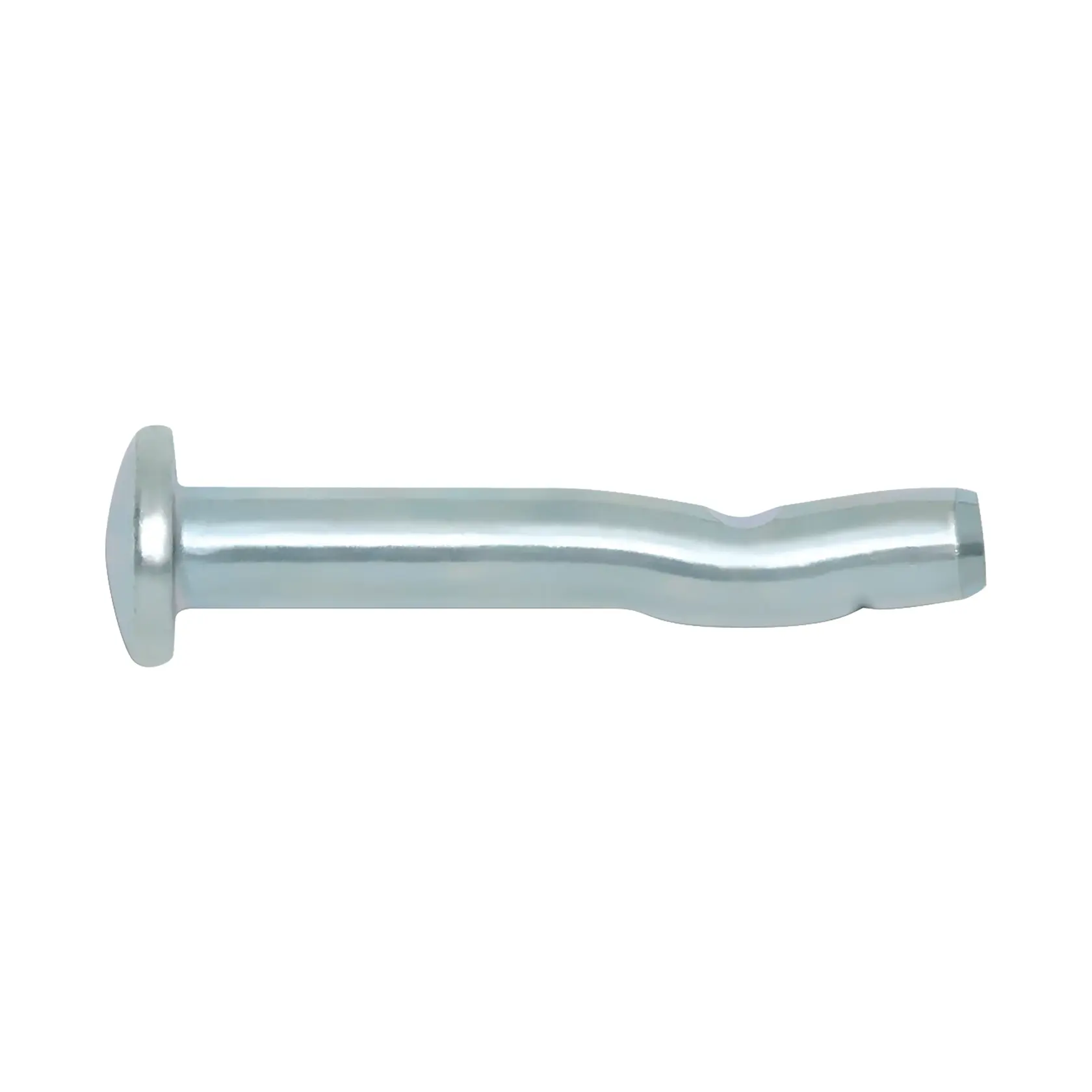 Metal fastener pin with a flat head, shown isolated on a white background.