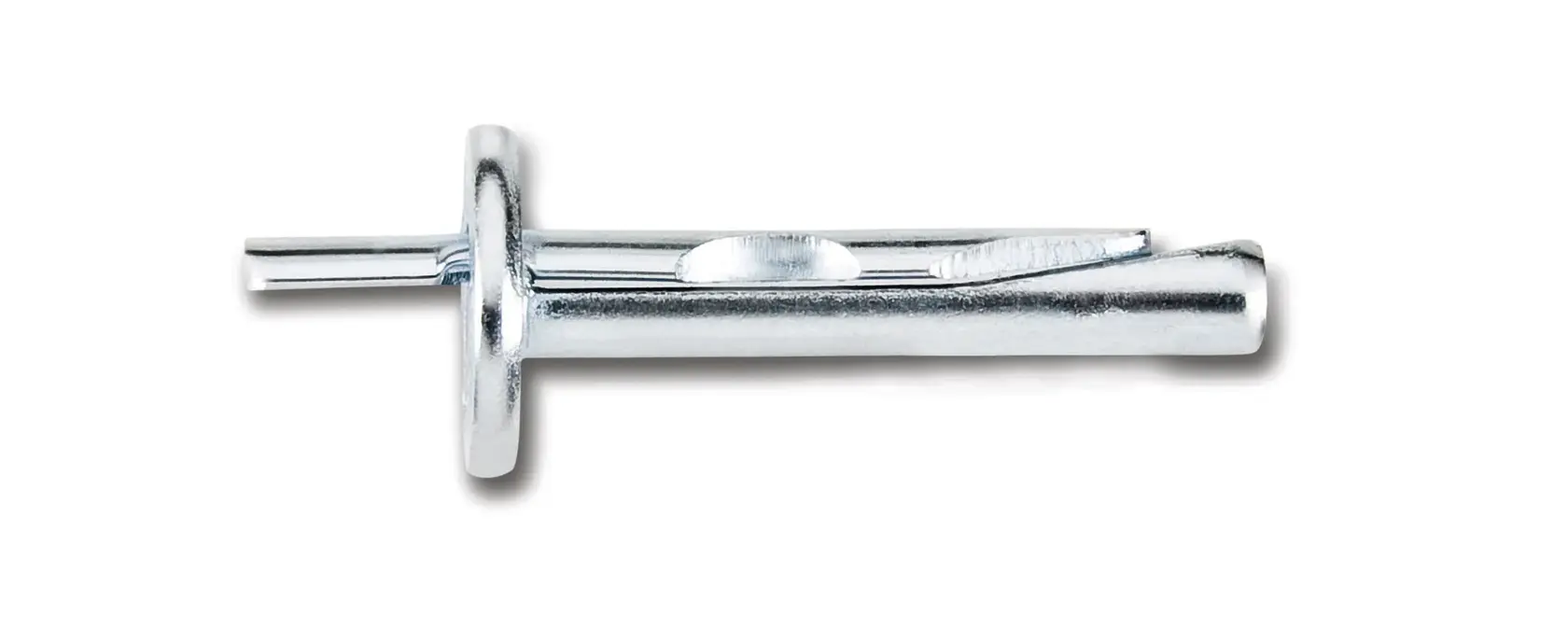 Metal anchor fastener shown on white background, used for securing fixtures in masonry or concrete surfaces.