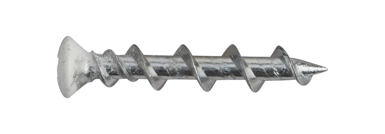 32mm White Countersink Wall Dogs (100 Pk)