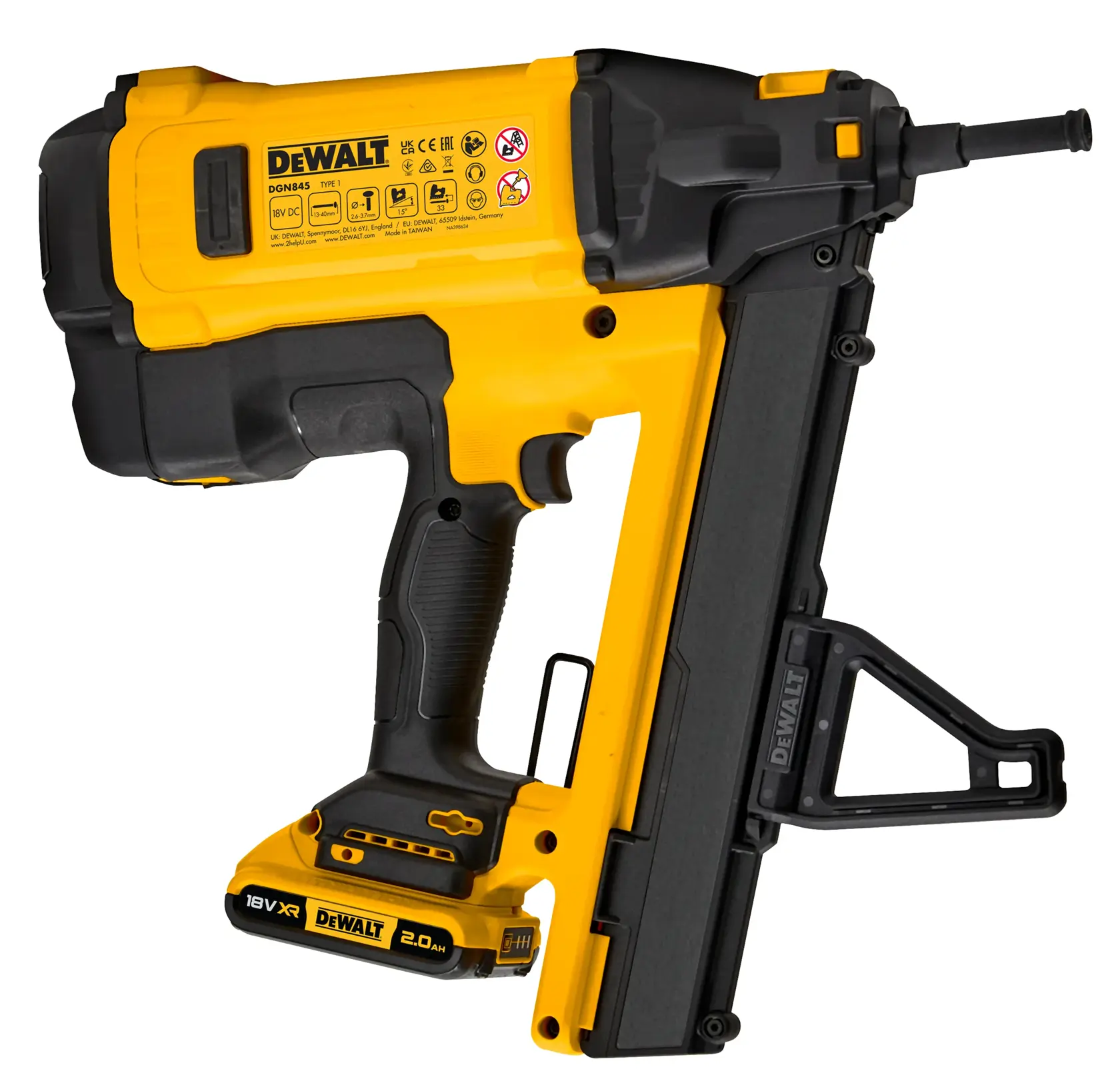 18V XR® Gas Concrete Nailer - 1 x 2AH