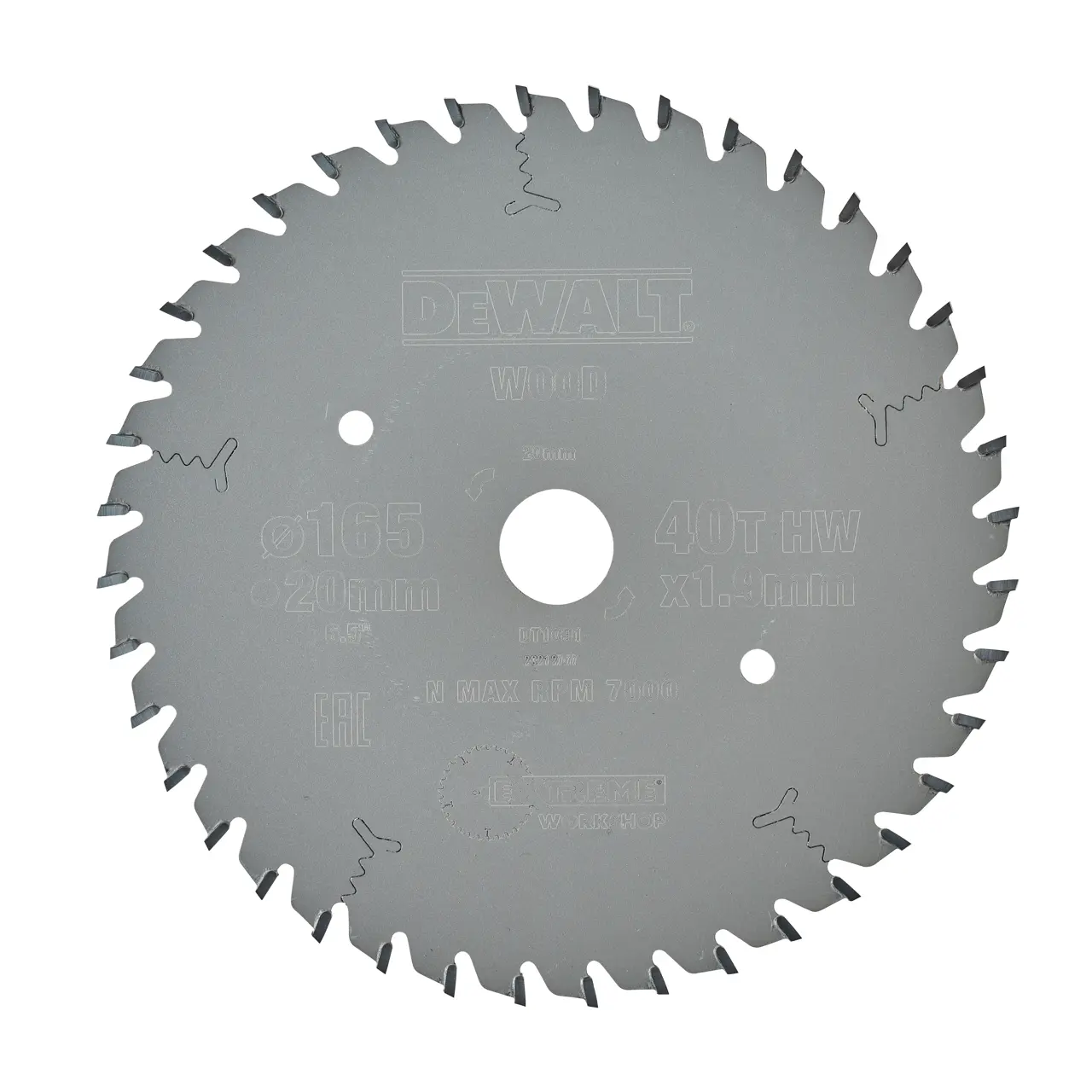 Extreme Workshop 165mm x 20mm 40t Circular Saw Blade