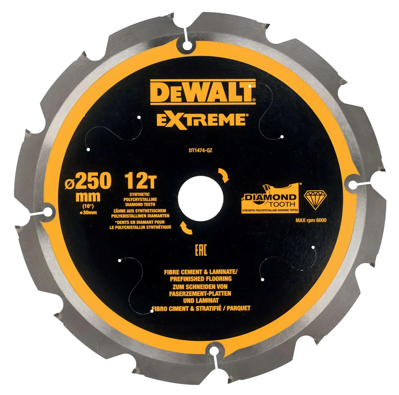 Extreme 250mm x 30mm 12t Pcd Multi Material Circular Saw Blade