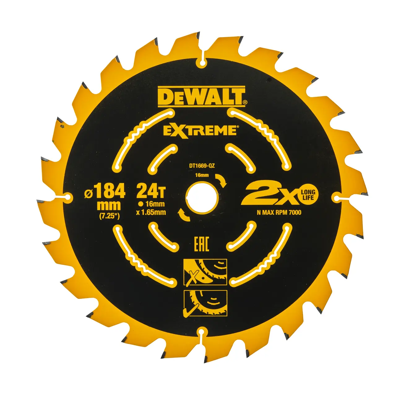 Extreme 184mm 16mm 24t 2nd Fix Circular Saw Blade